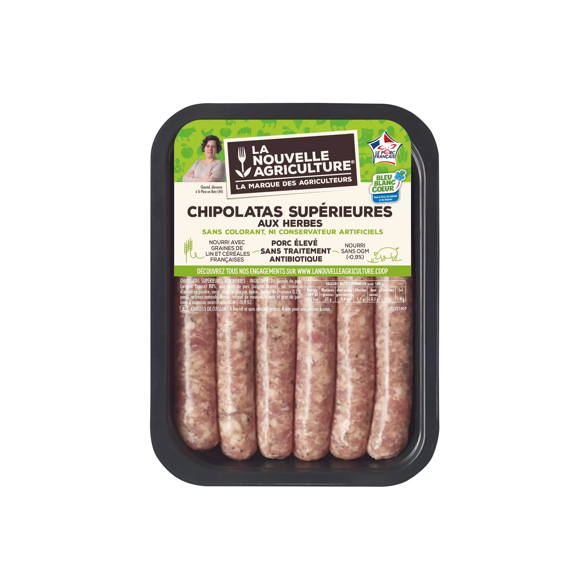 LA NOUVELLE AGRICULTURE Chipolatas supérieur aux herbes