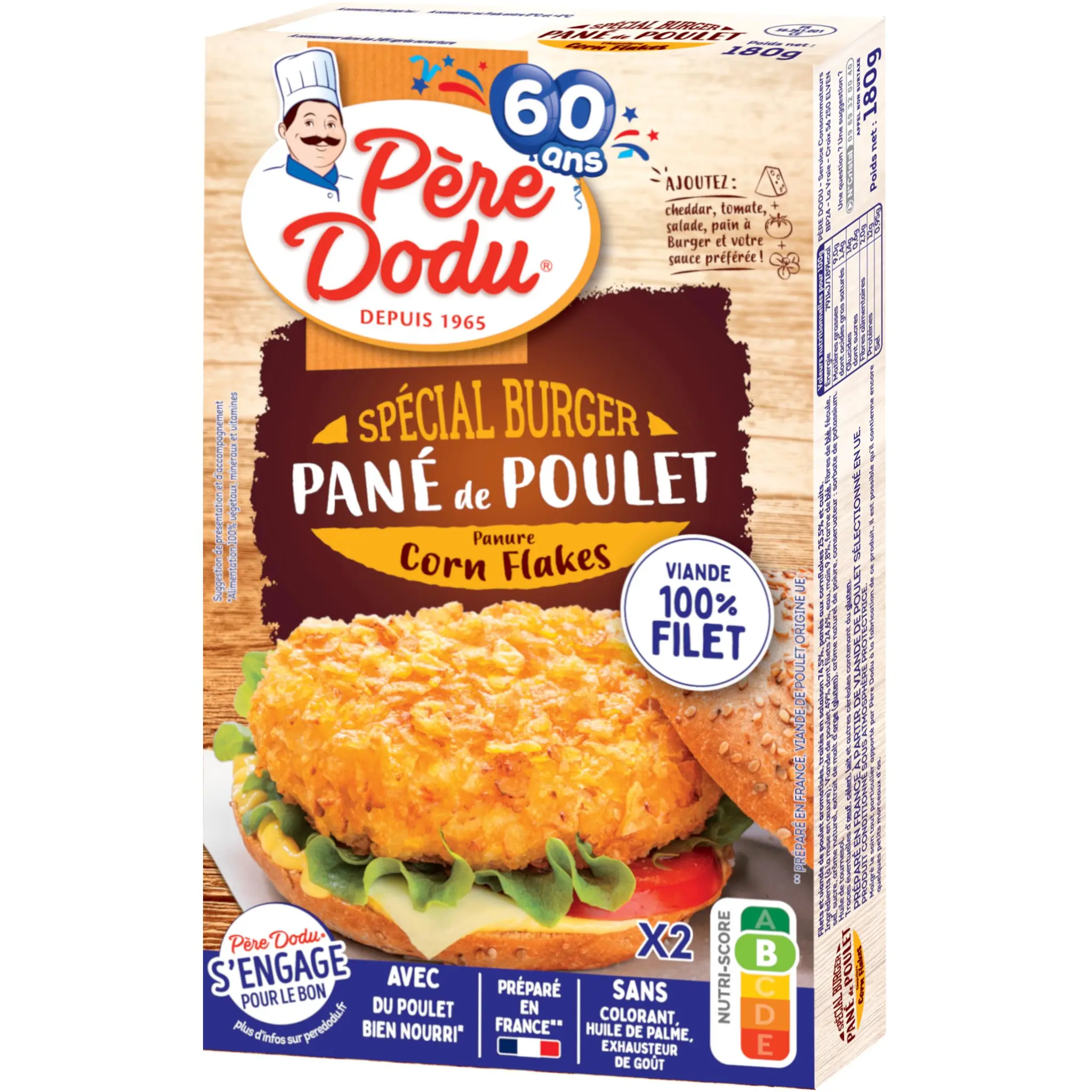 PERE DODU Pané de poulet spécial burger