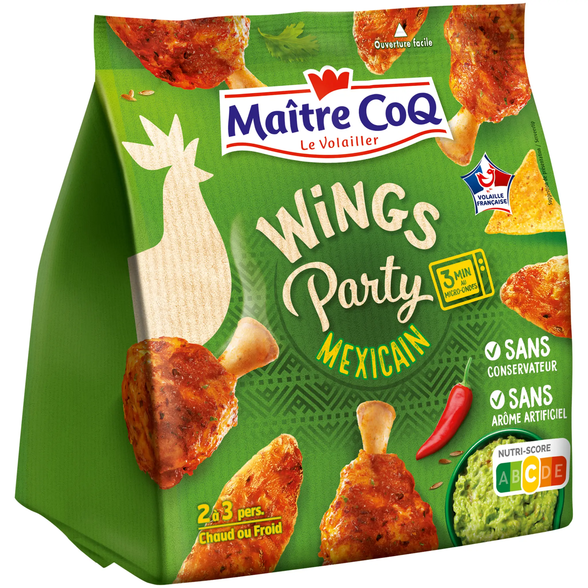MAITRE COQ Wings manchons et ailerons de poulet marinés à la mexicaine