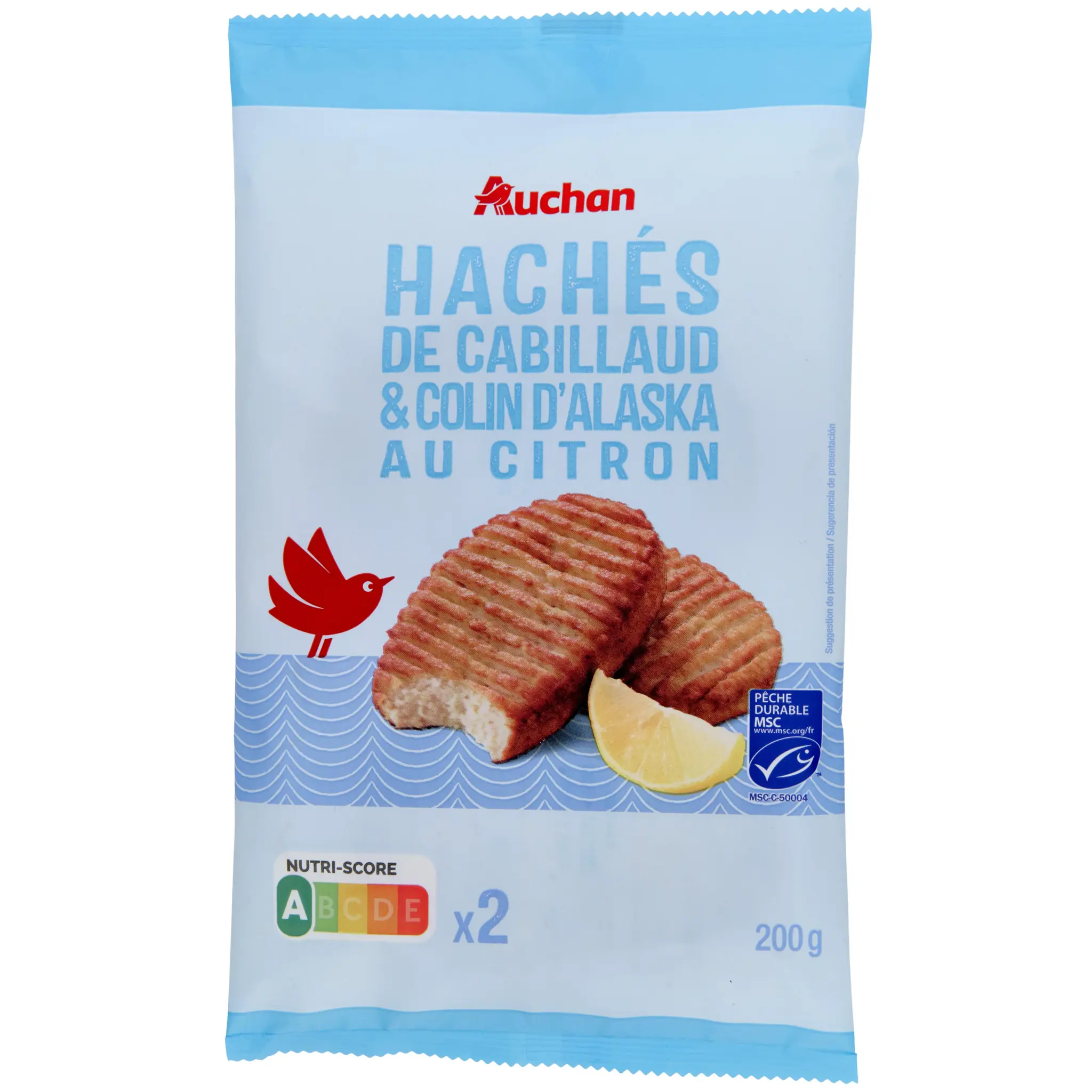 AUCHAN Hâché de cabillaud MSC