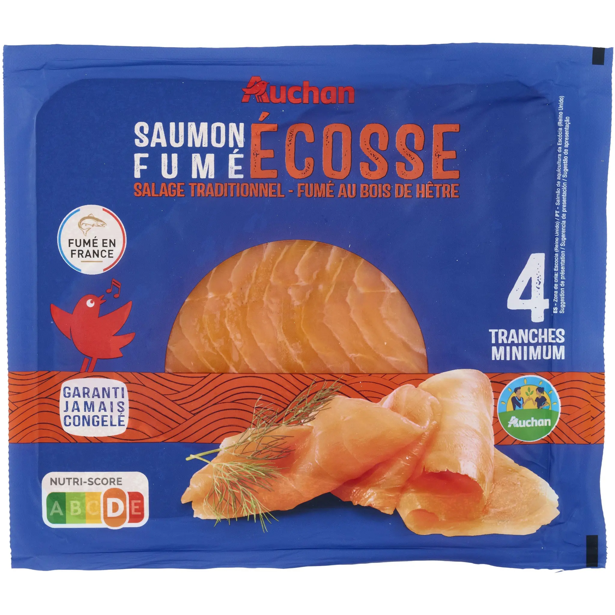 AUCHAN CULTIVONS LE BON Saumon fumé d'Écosse