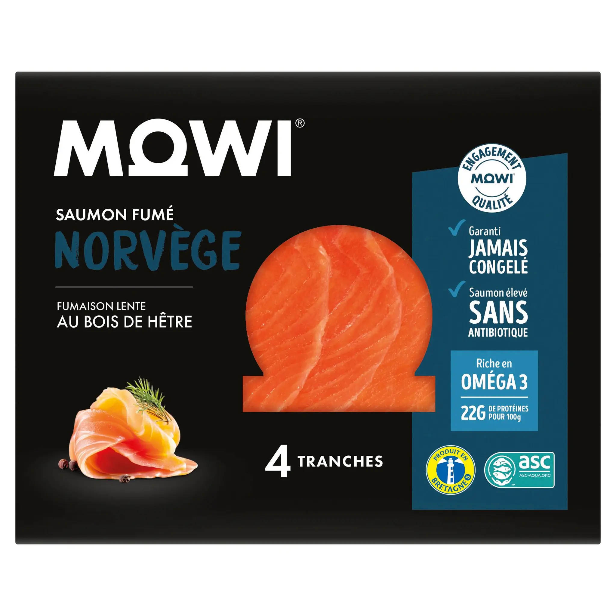 MOWI Saumon fumé de Norvège ASC