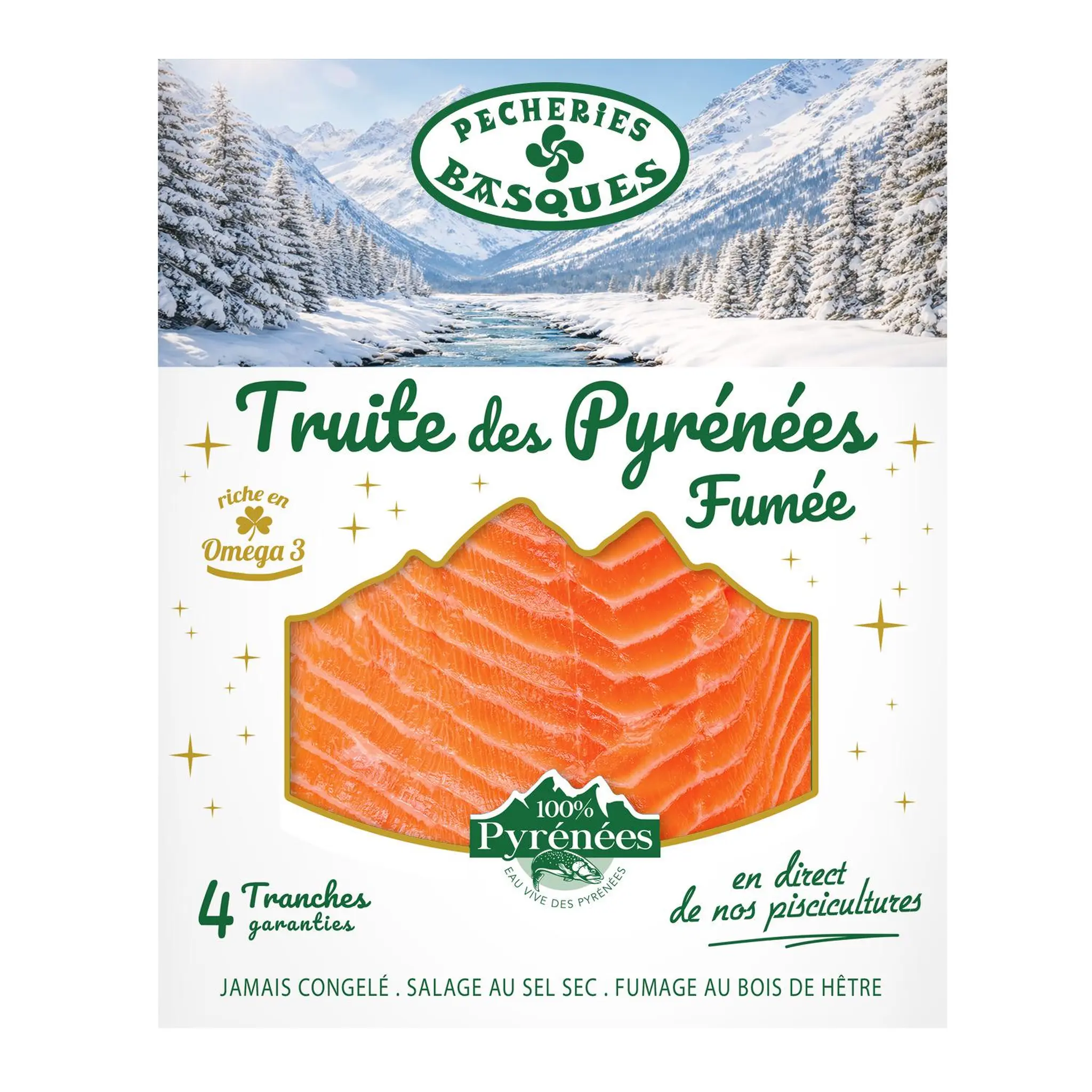PECHERIES BASQUES Truite des Pyrénées fumée