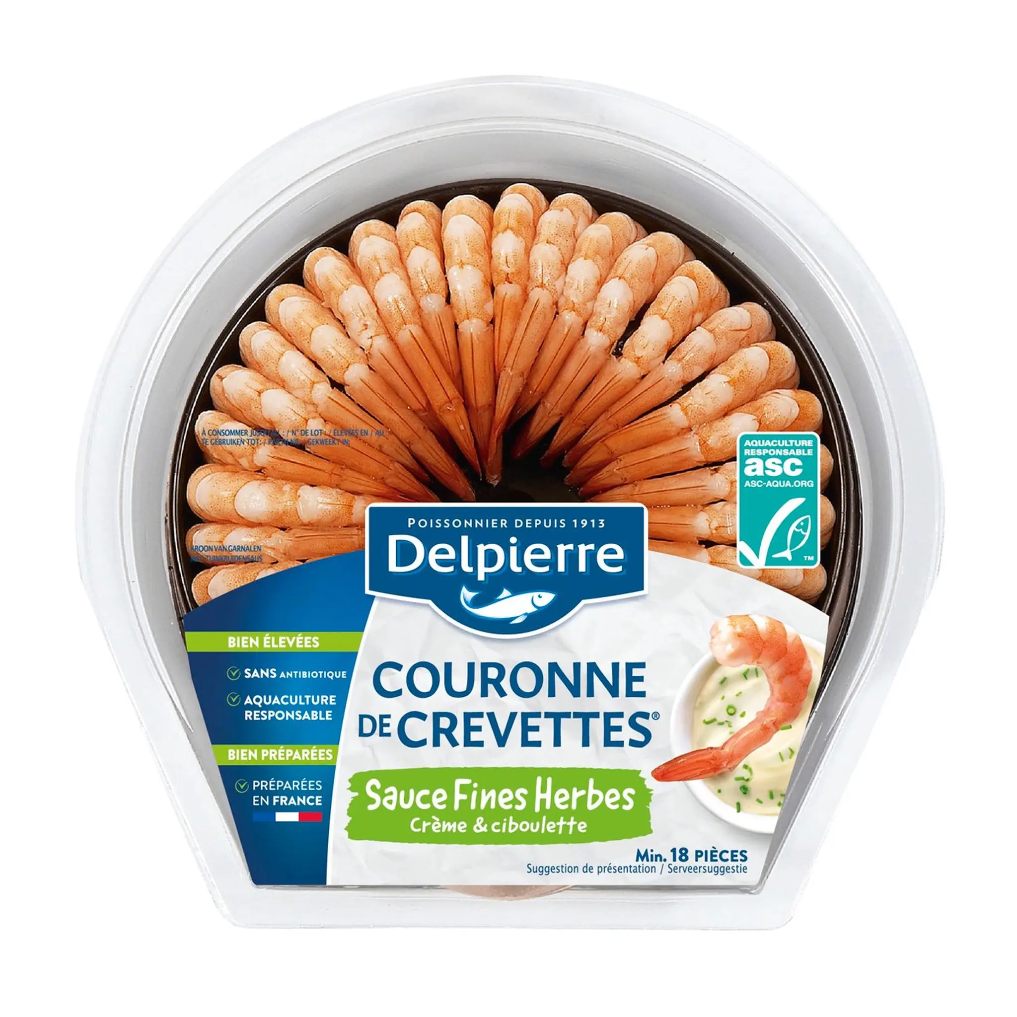 DELPIERRE Couronne de crevettes sauce fines herbes