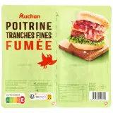 AUCHAN Poitrine fumée tranches fines