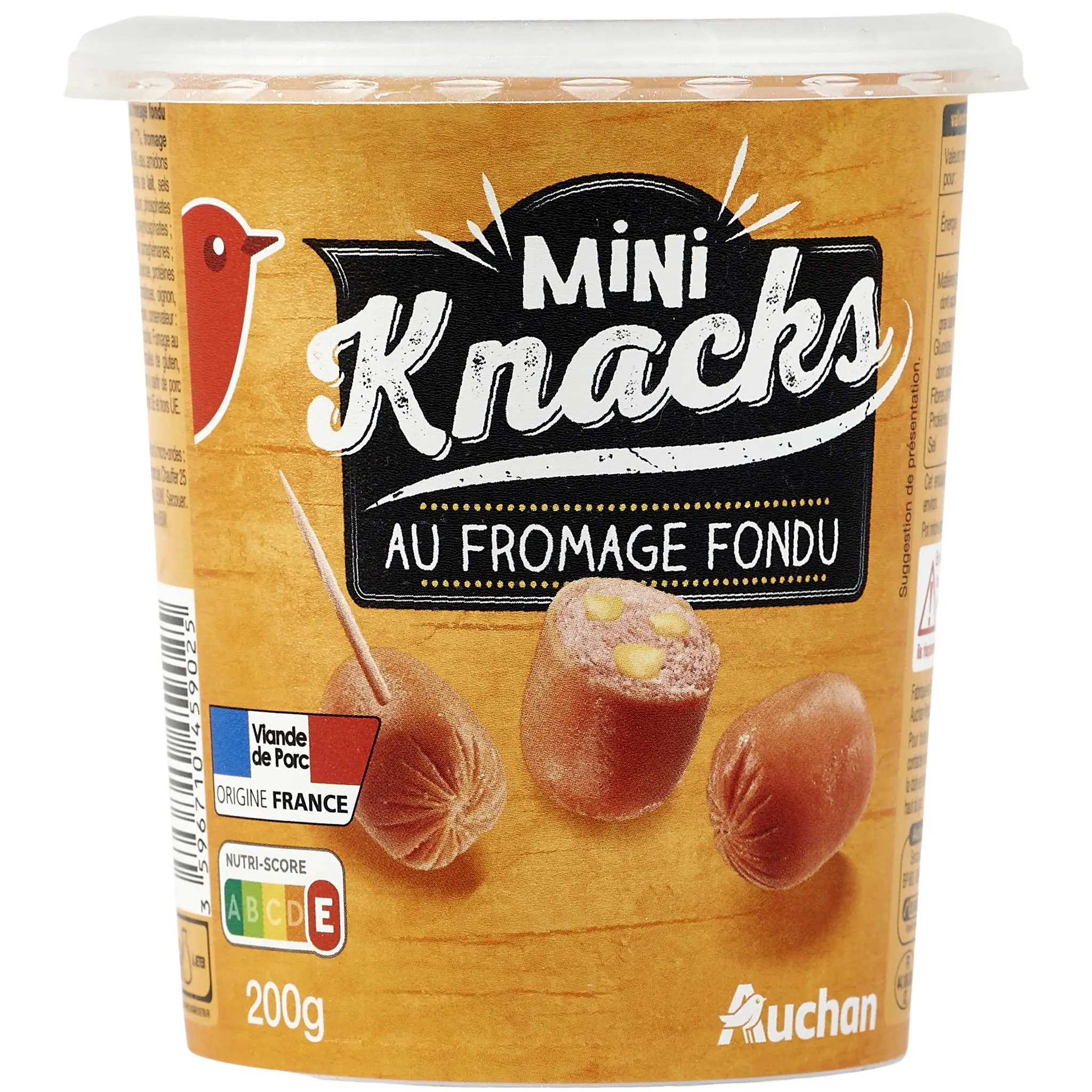 AUCHAN Mini knacks au fromage