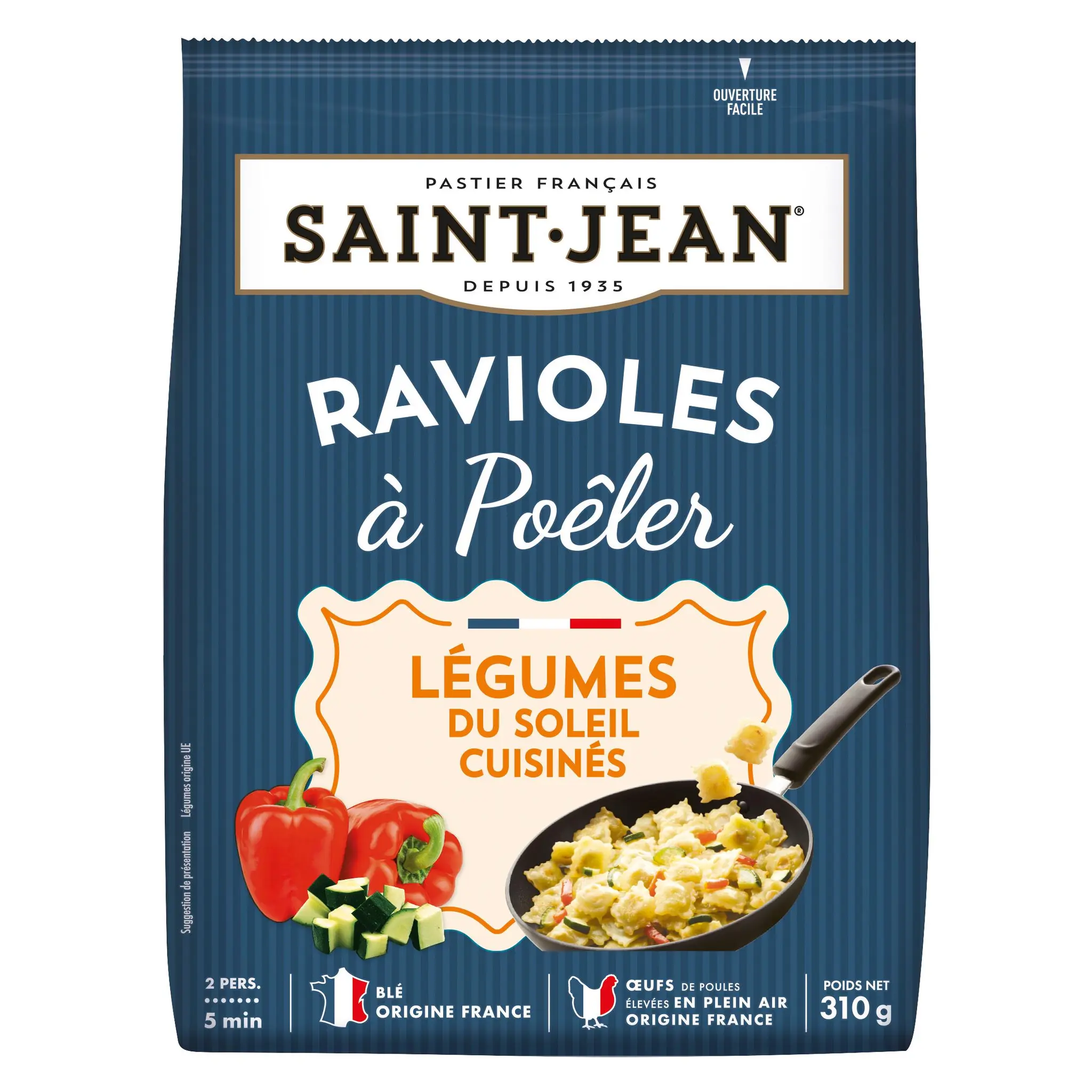 SAINT JEAN Ravioles à poêler & légumes du soleil cuisinés