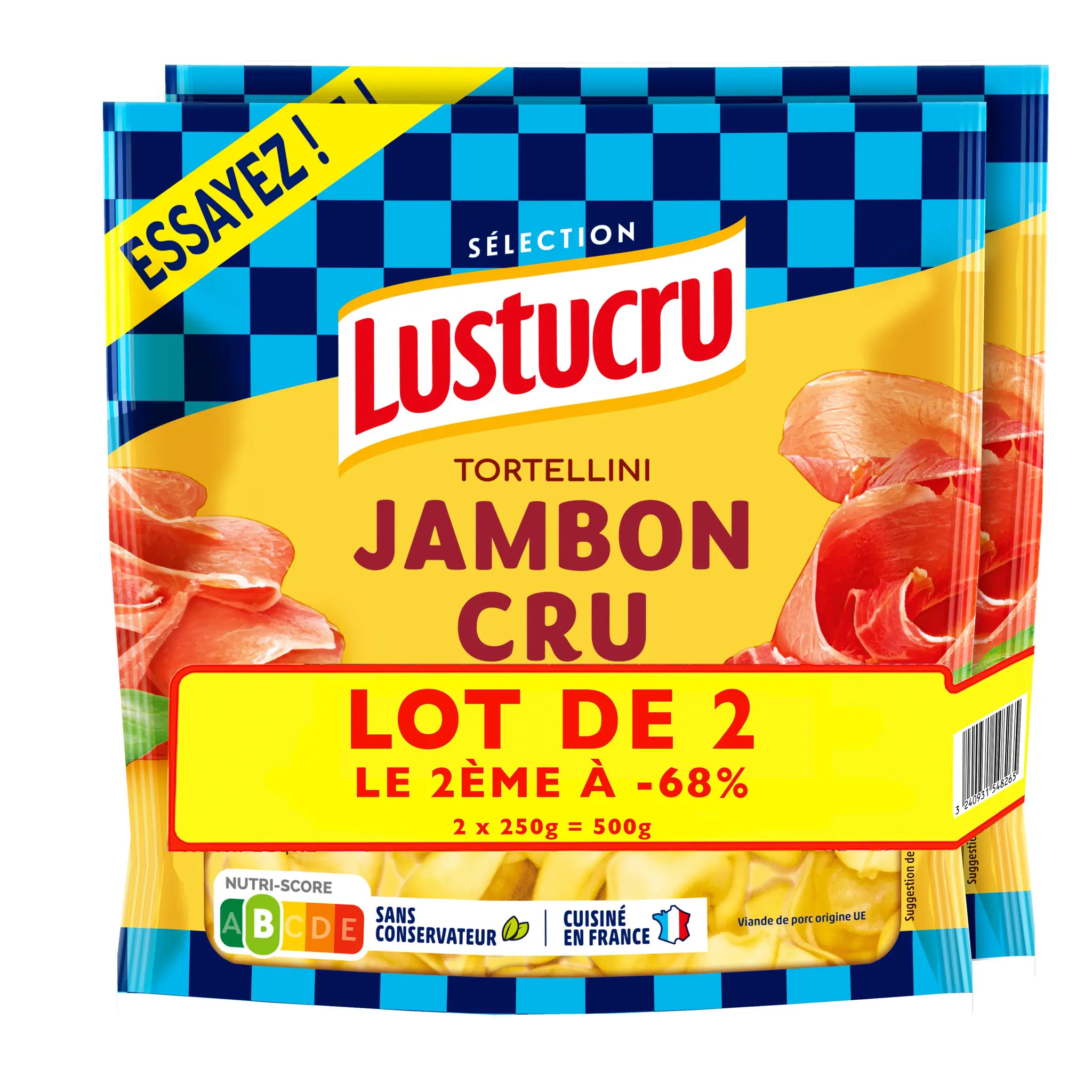 LUSTUCRU Tortellini au jambon cru