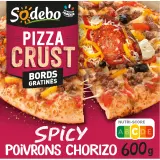 SODEBO Pizza crust spicy chorizo poivrons