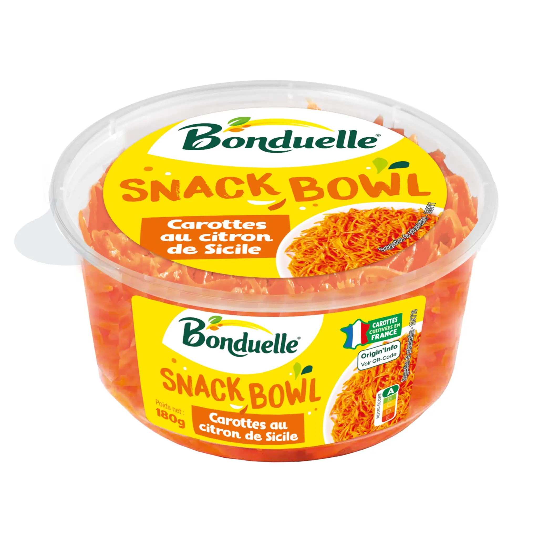 BONDUELLE Carottes râpées au citron de Sicile