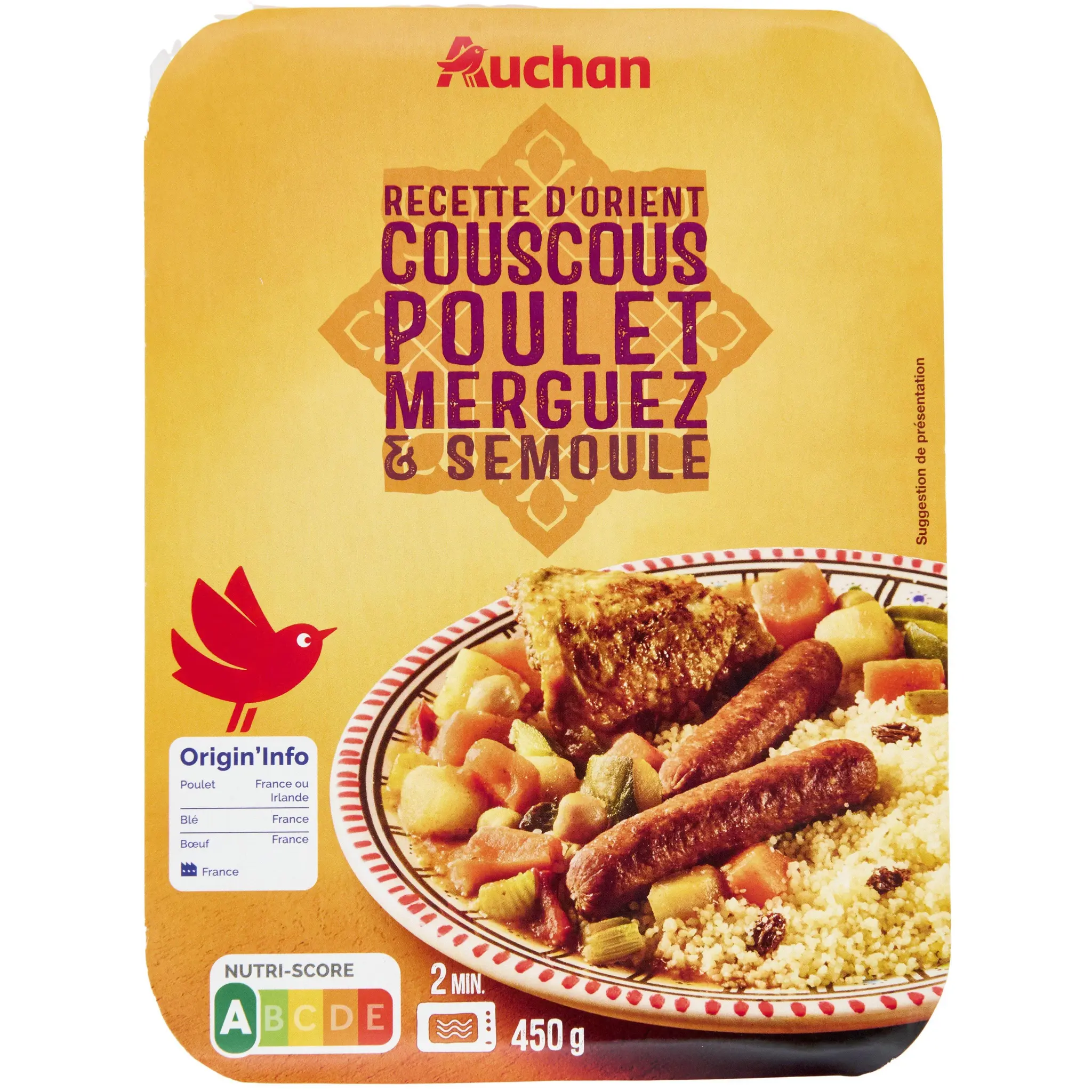 AUCHAN Couscous poulet merguez