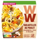 WEIGHT WATCHERS Tagliatelles au poulet champignons crème et ciboulette sans couverts