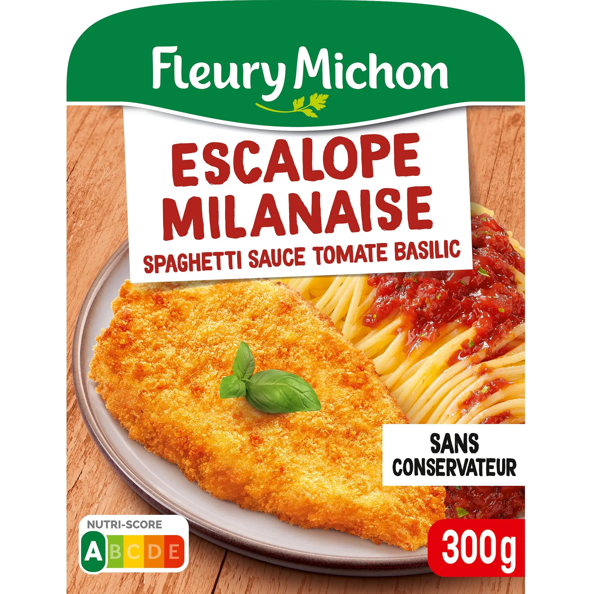 FLEURY MICHON Escalope milanaise et spaghetti tomate