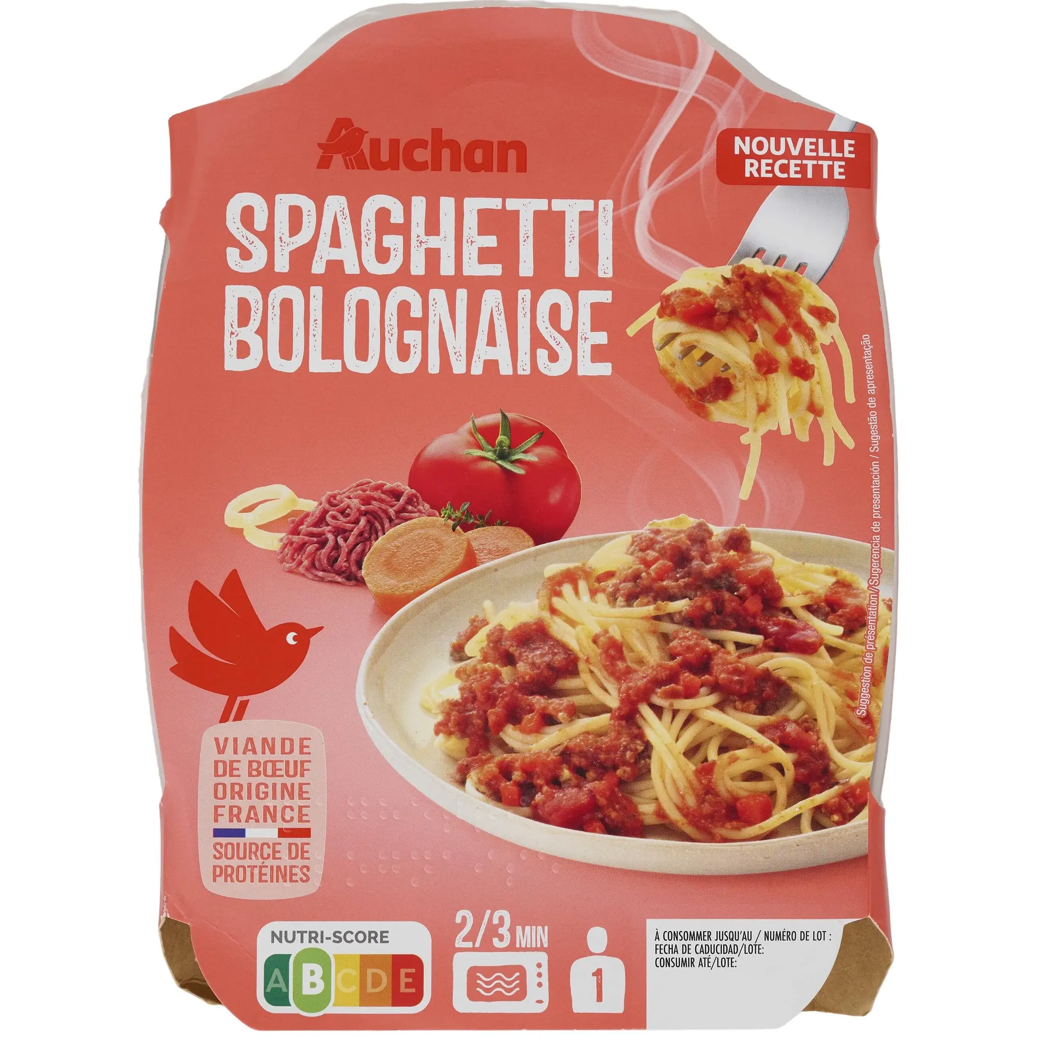 AUCHAN Spaghetti bolognaise