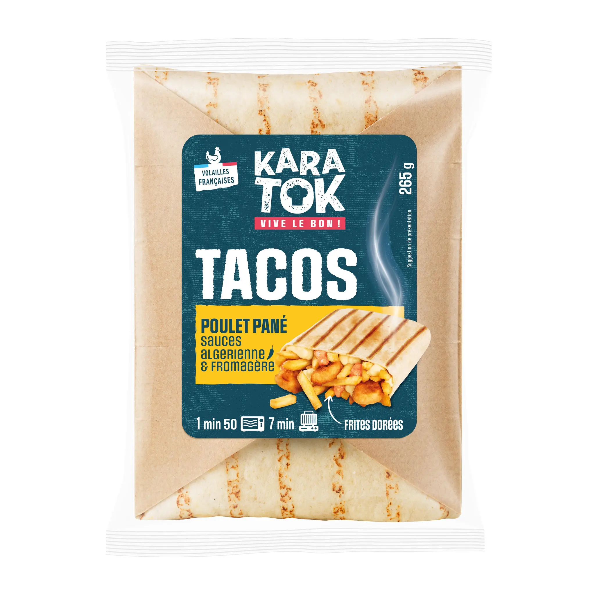 KARATOK Tacos poulet pané sauce algérienne et fromagère