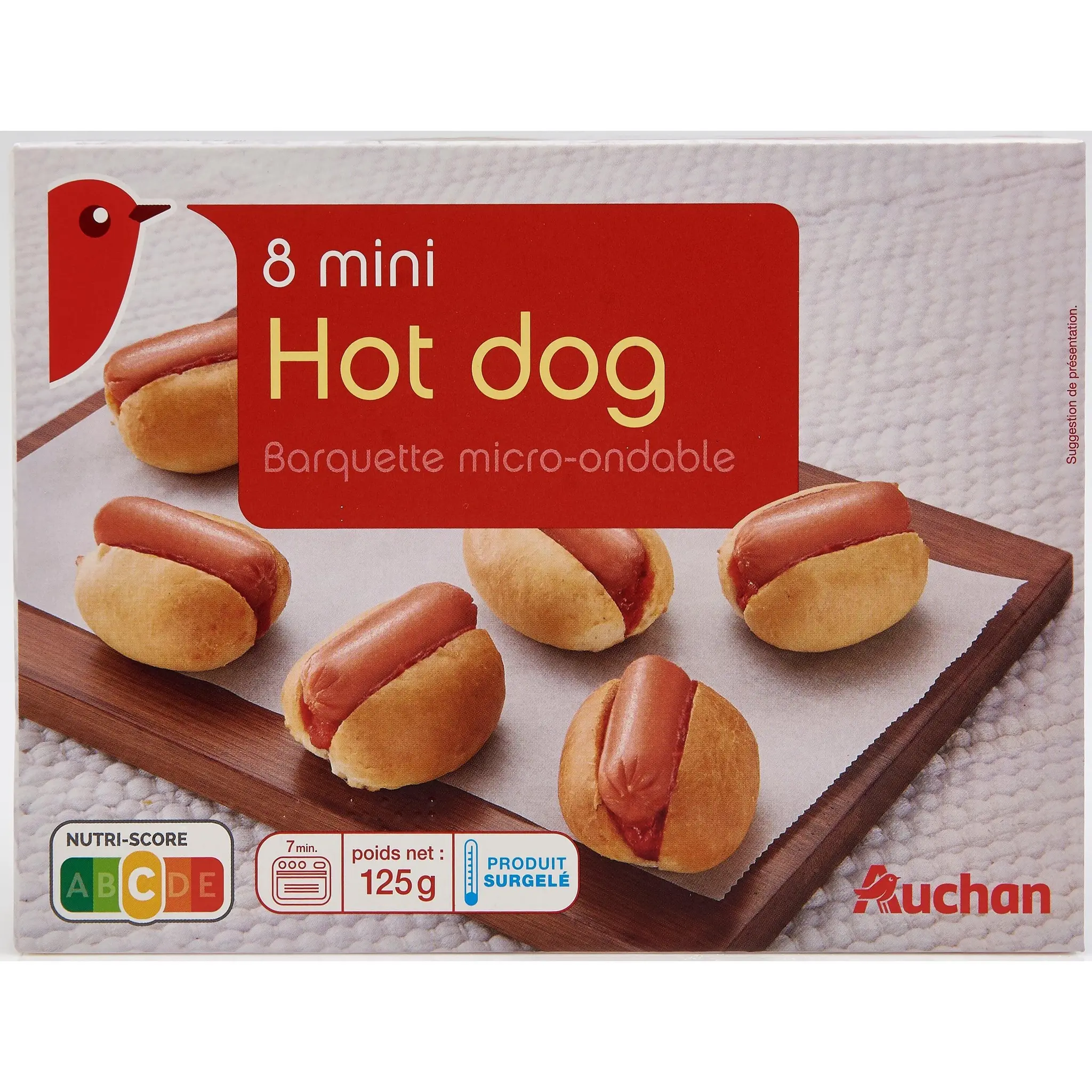 AUCHAN Mini hot-dog micro-ondable