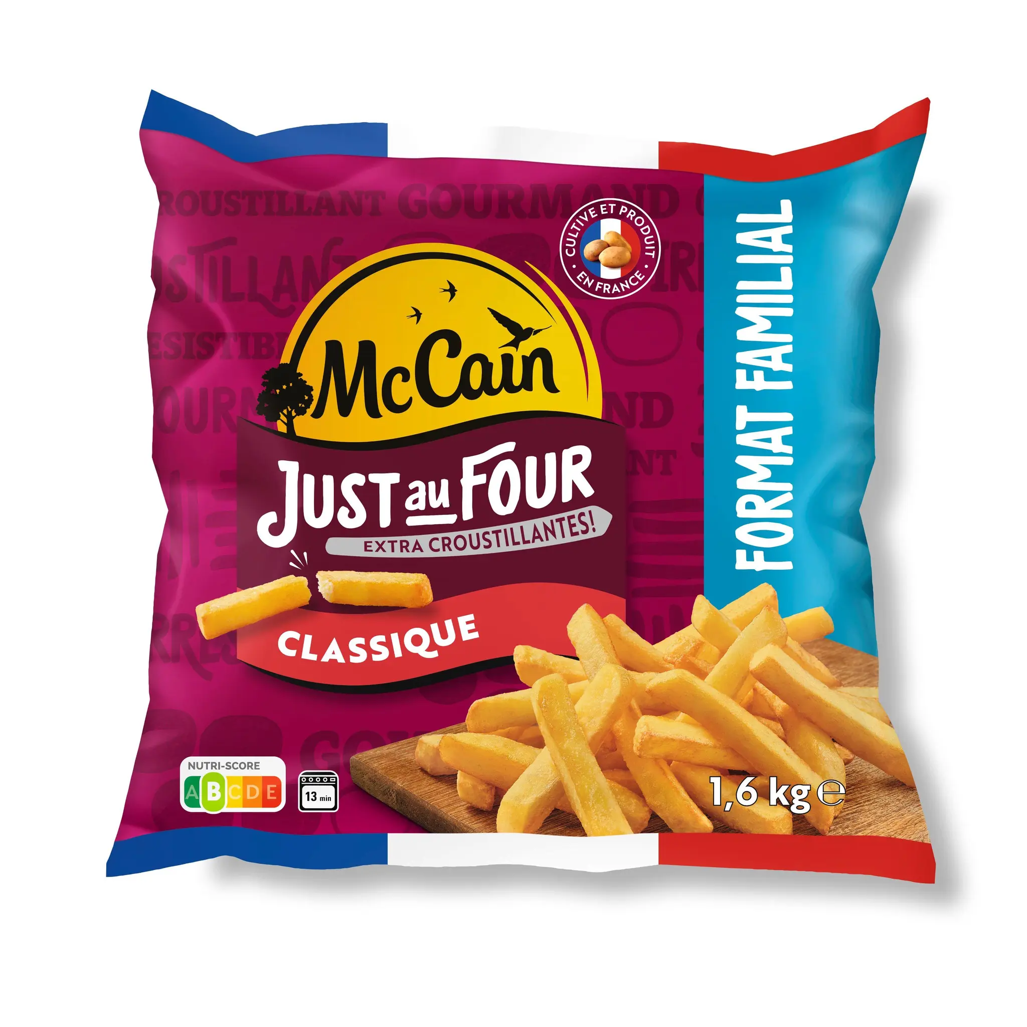MCCAIN Just au four frites classique format familial