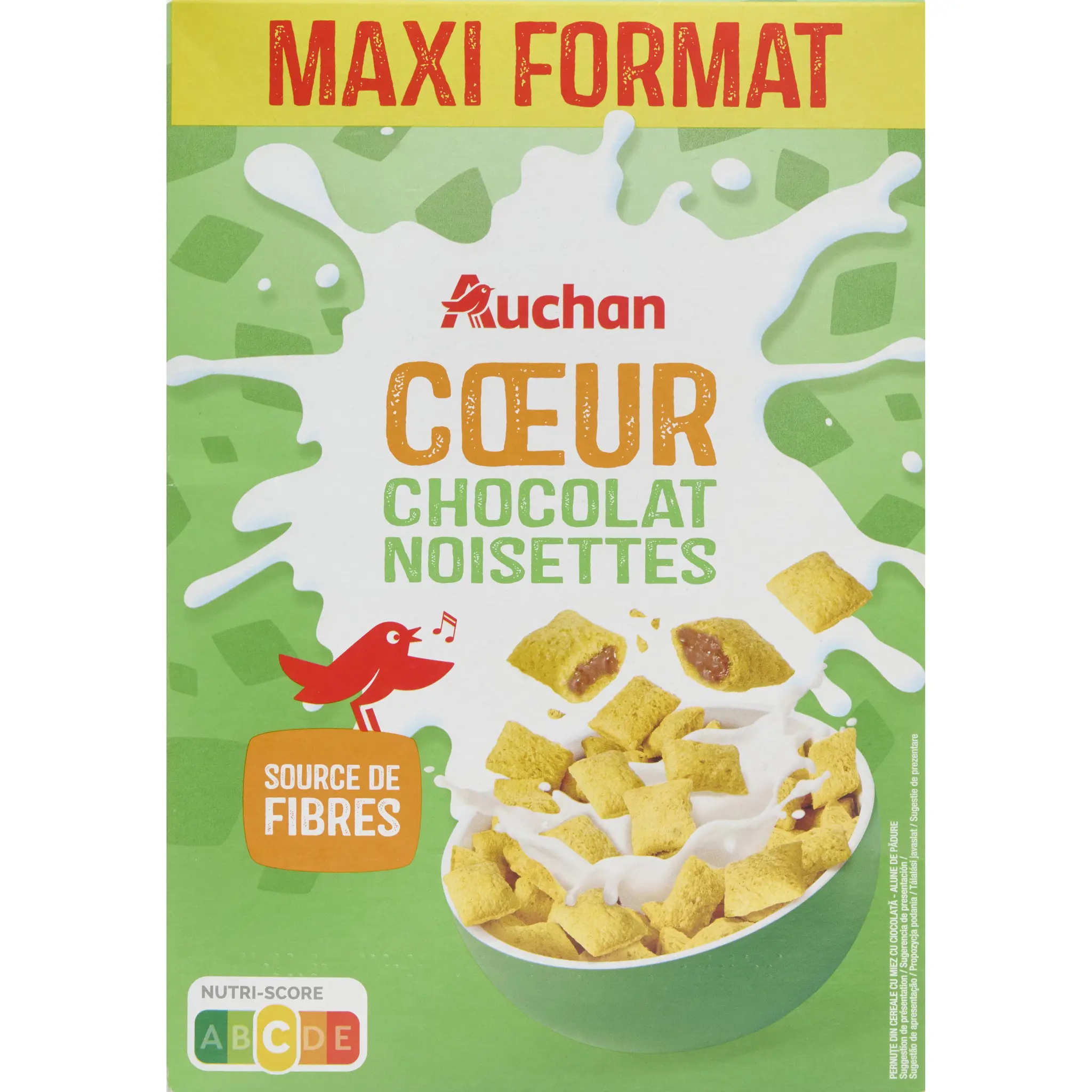 AUCHAN Céréales coeur chocolat noisettes