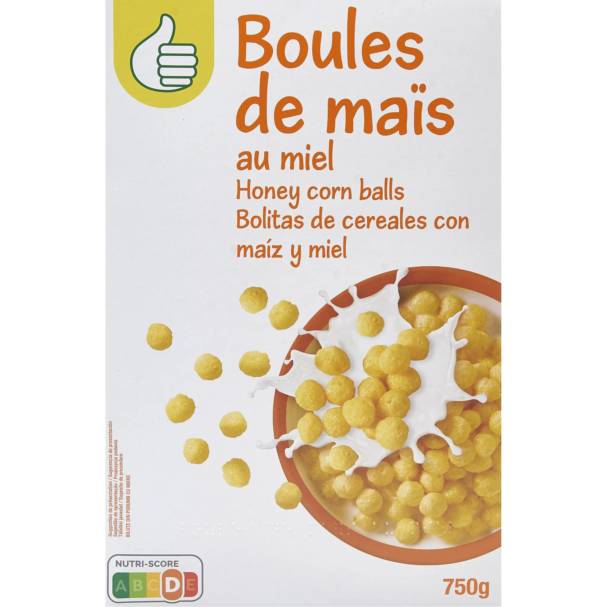 POUCE Céréales Boules de maïs au miel