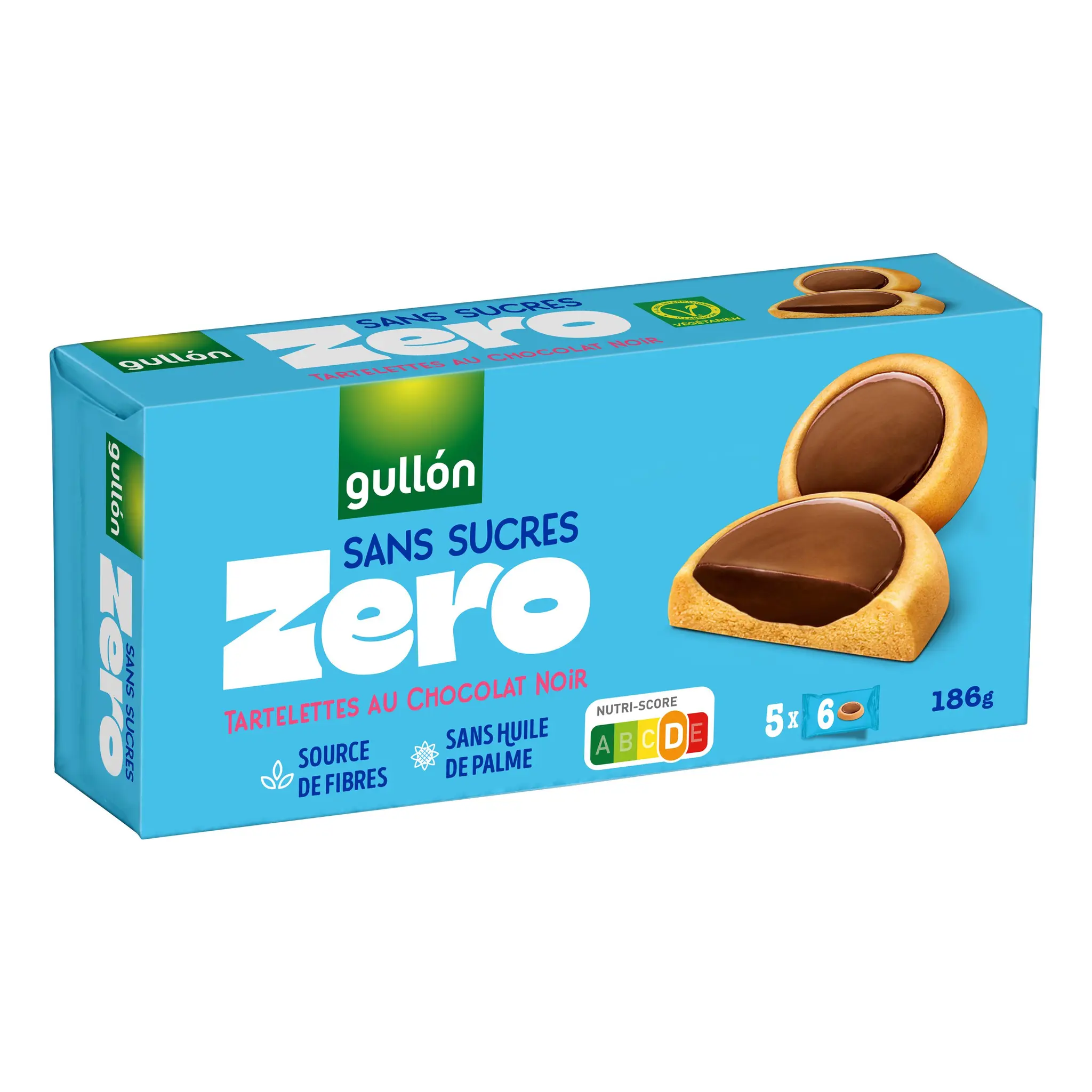 GULLON Tartelettes au chocolat noir sans sucres