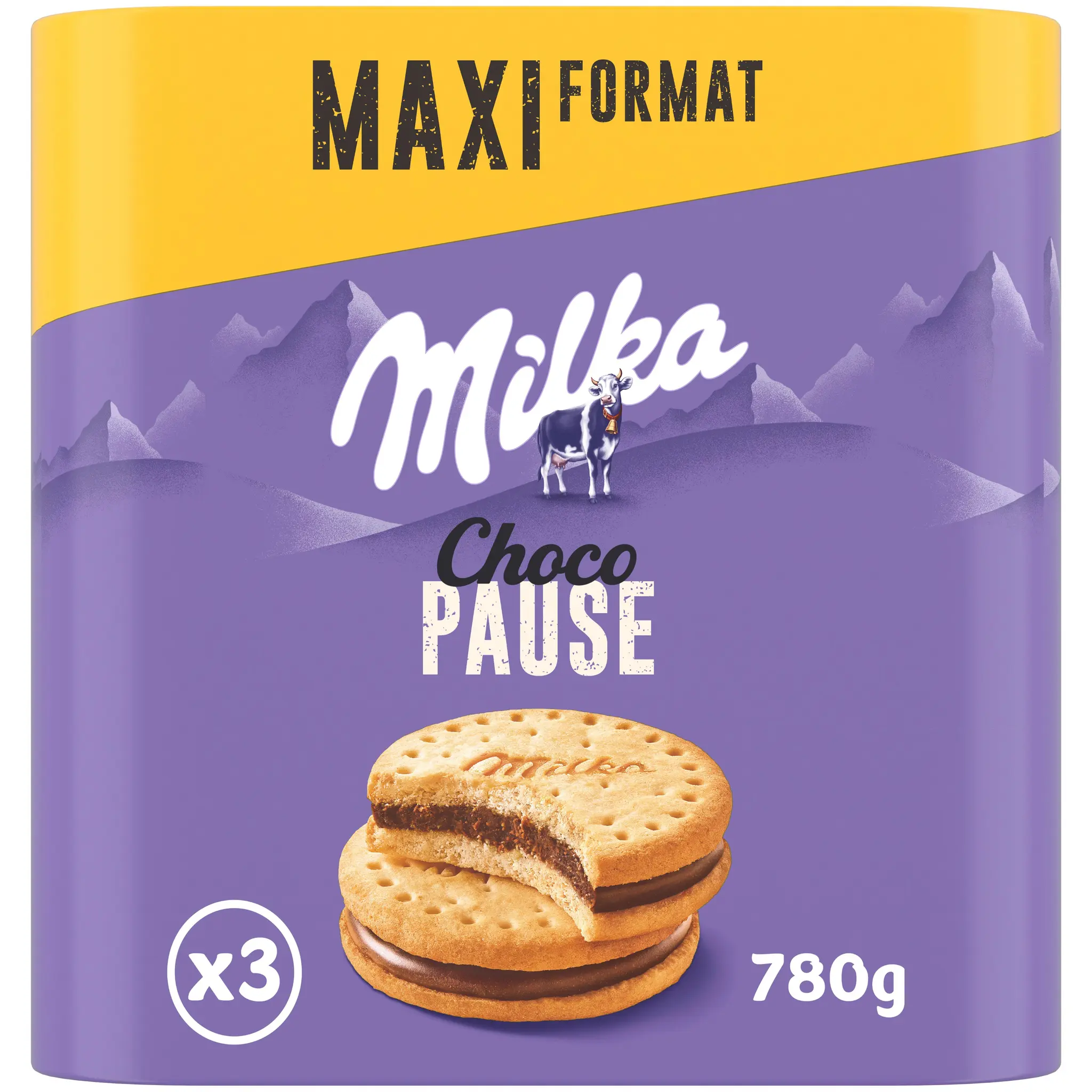 MILKA Choco pause biscuits fourrés au chocolat au lait