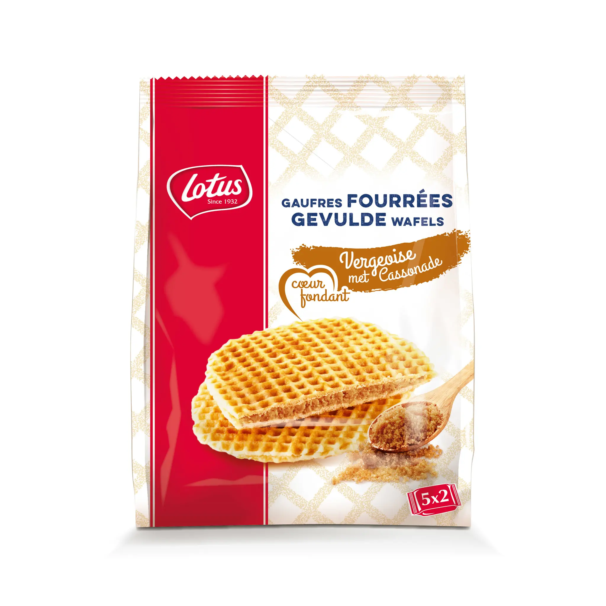 LOTUS Gaufres fourrées cœur fondant Vergeoise sachets fraîcheur