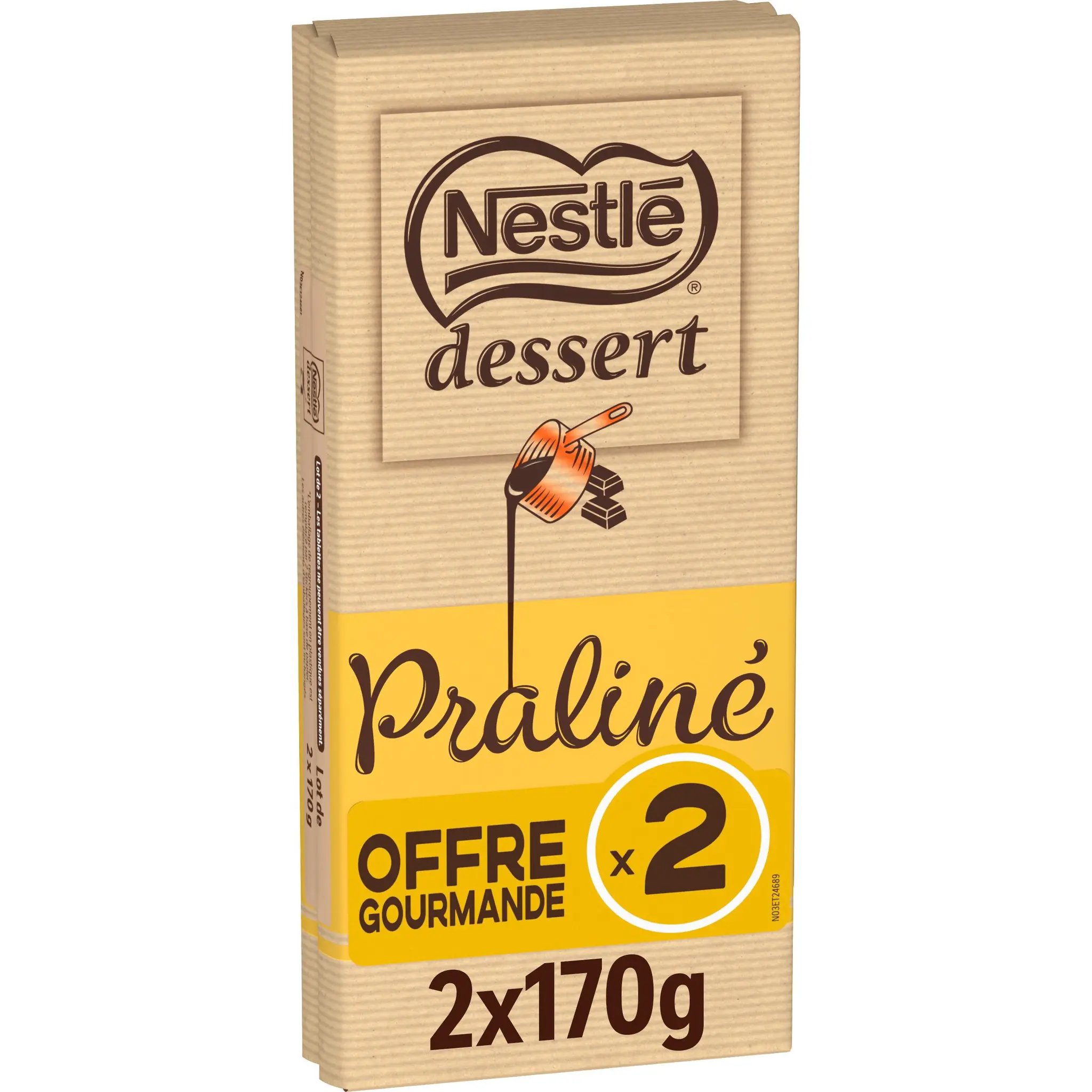 NESTLE DESSERT Tablette de chocolat praliné pâtissier