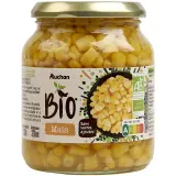 AUCHAN BIO Maïs doux sans sucres ajoutés en bocal