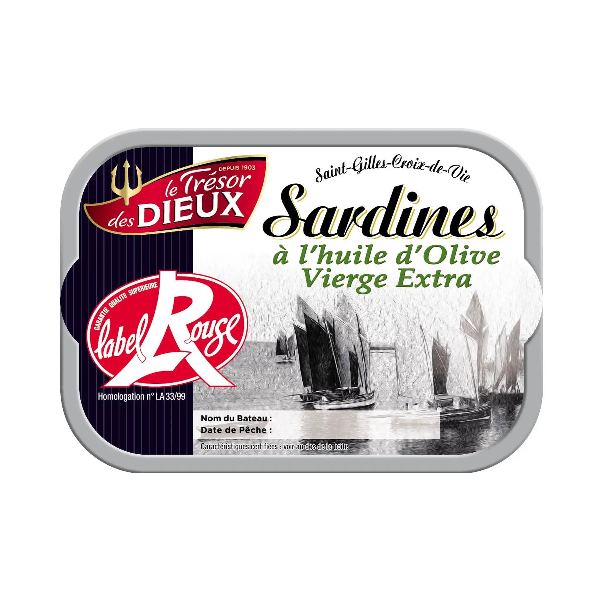 LE TRESOR DES DIEUX Sardines label Rouge à l'huile d'olive vierge