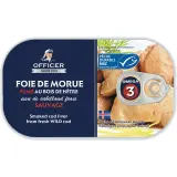 OFFICER Foie de morue MSC fumé au bois de hêtre