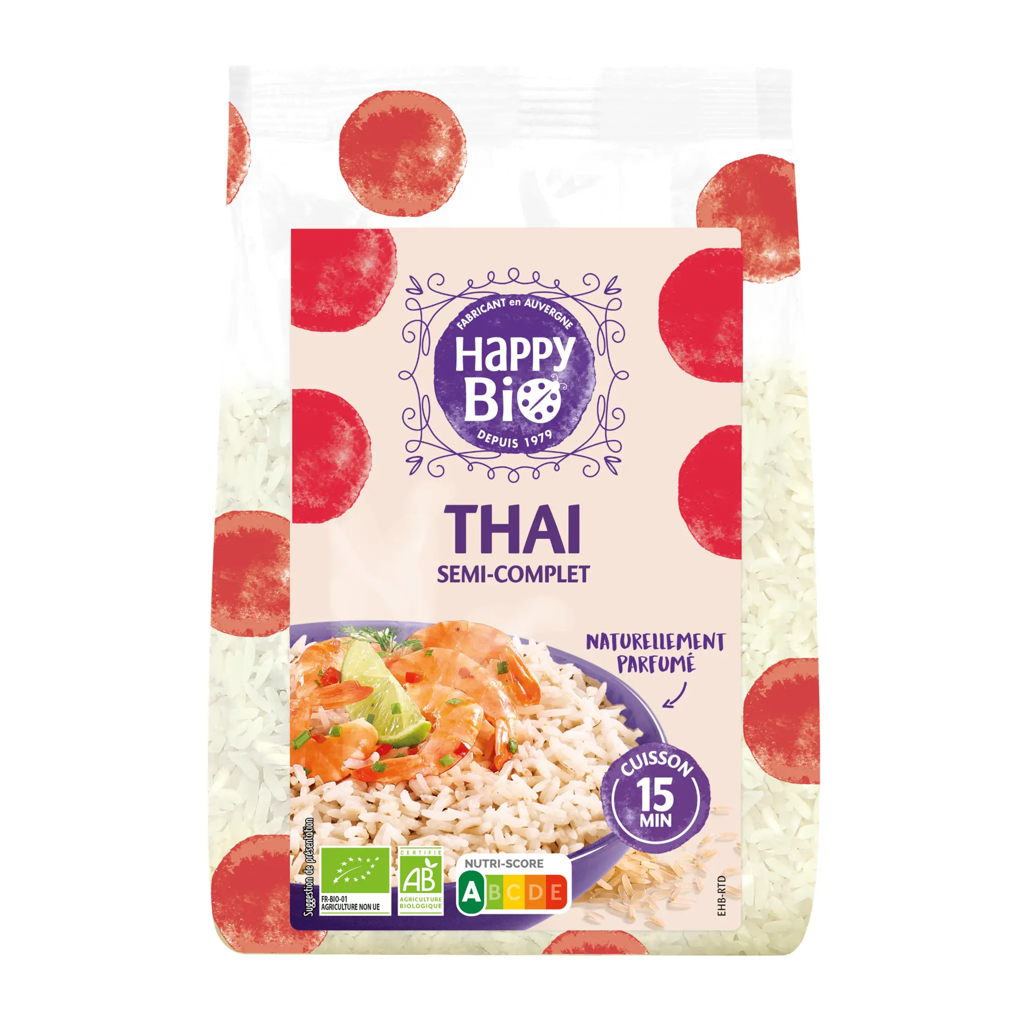 HAPPY BIO Riz thaï semi-complet
