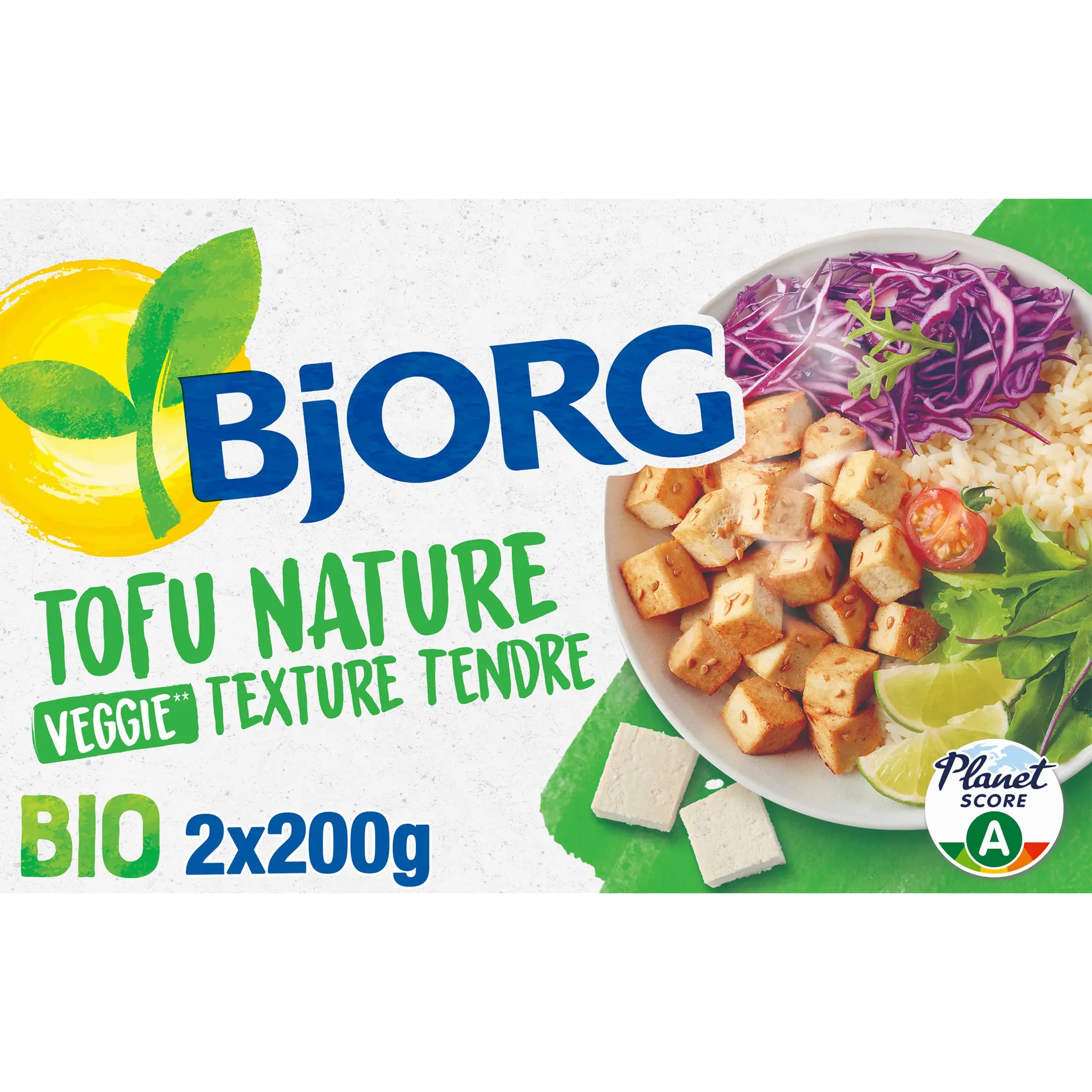 BJORG Tofu nature veggie bio texture tendre