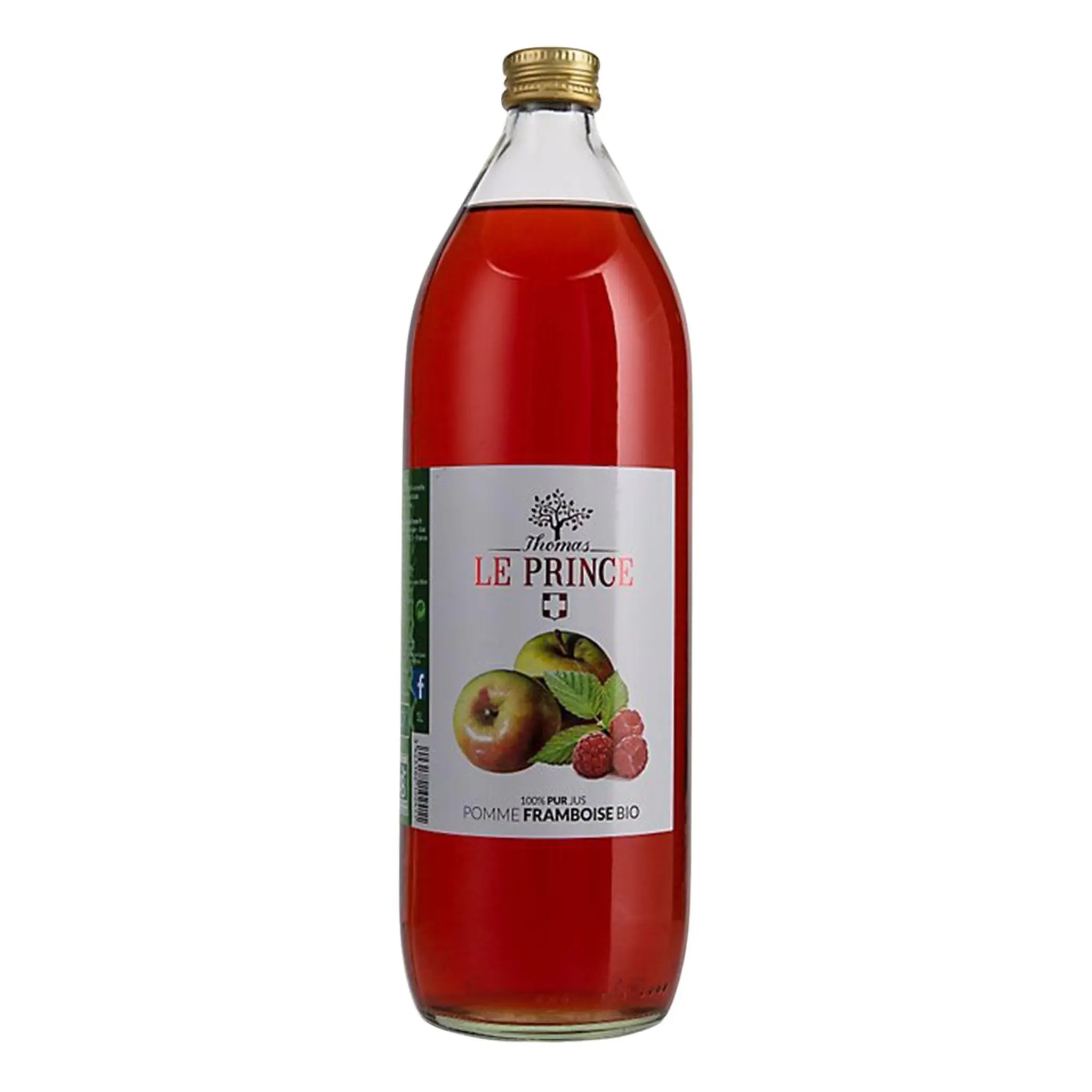 THOMAS LE PRINCE Pur jus de pomme framboise bio bouteille verre