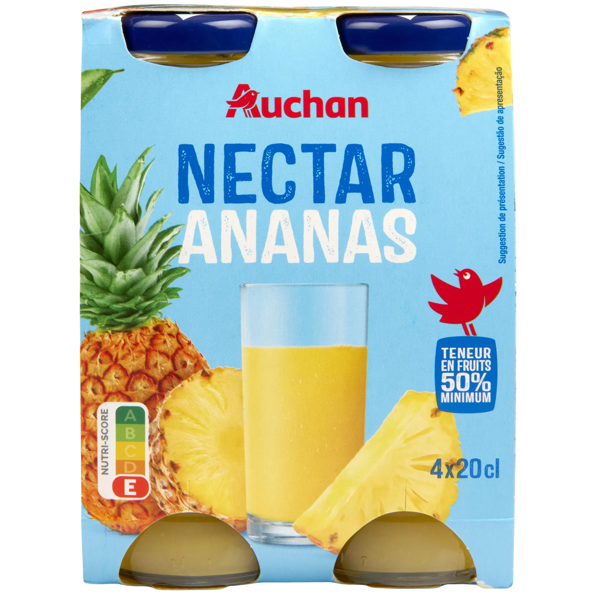 AUCHAN Nectar d'ananas Instant Gourmand bouteilles