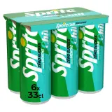 SPRITE Boisson gazeuse aux arômes naturels citron et citron vert menthe sans sucres boîtes