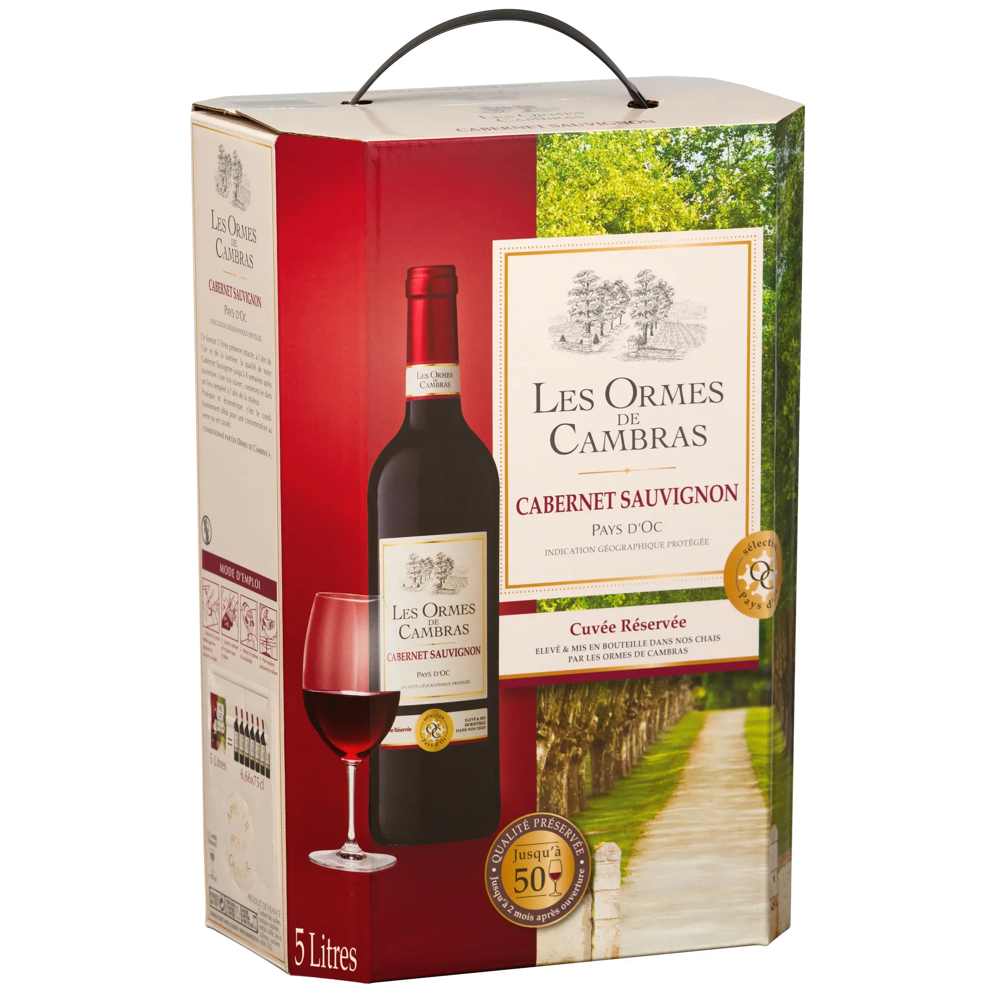 LES ORMES DE CAMBRAS IGP Pays-d'Oc Cabernet-sauvignon cuvée Réservée rouge