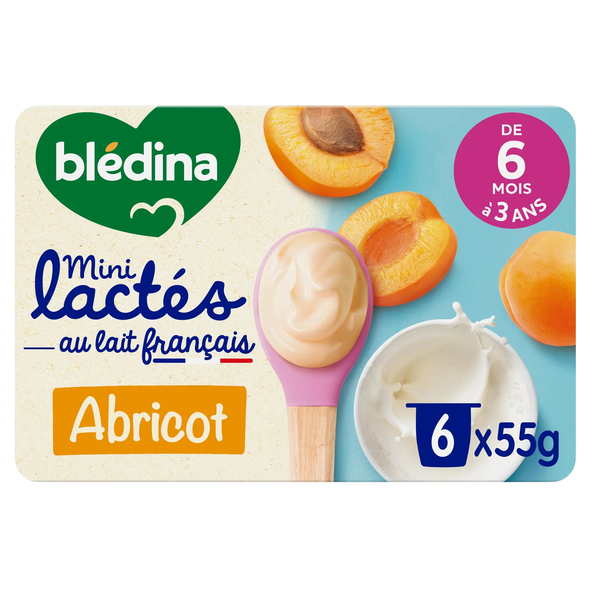 BLEDINA Mini lactés abricot dès 6 mois