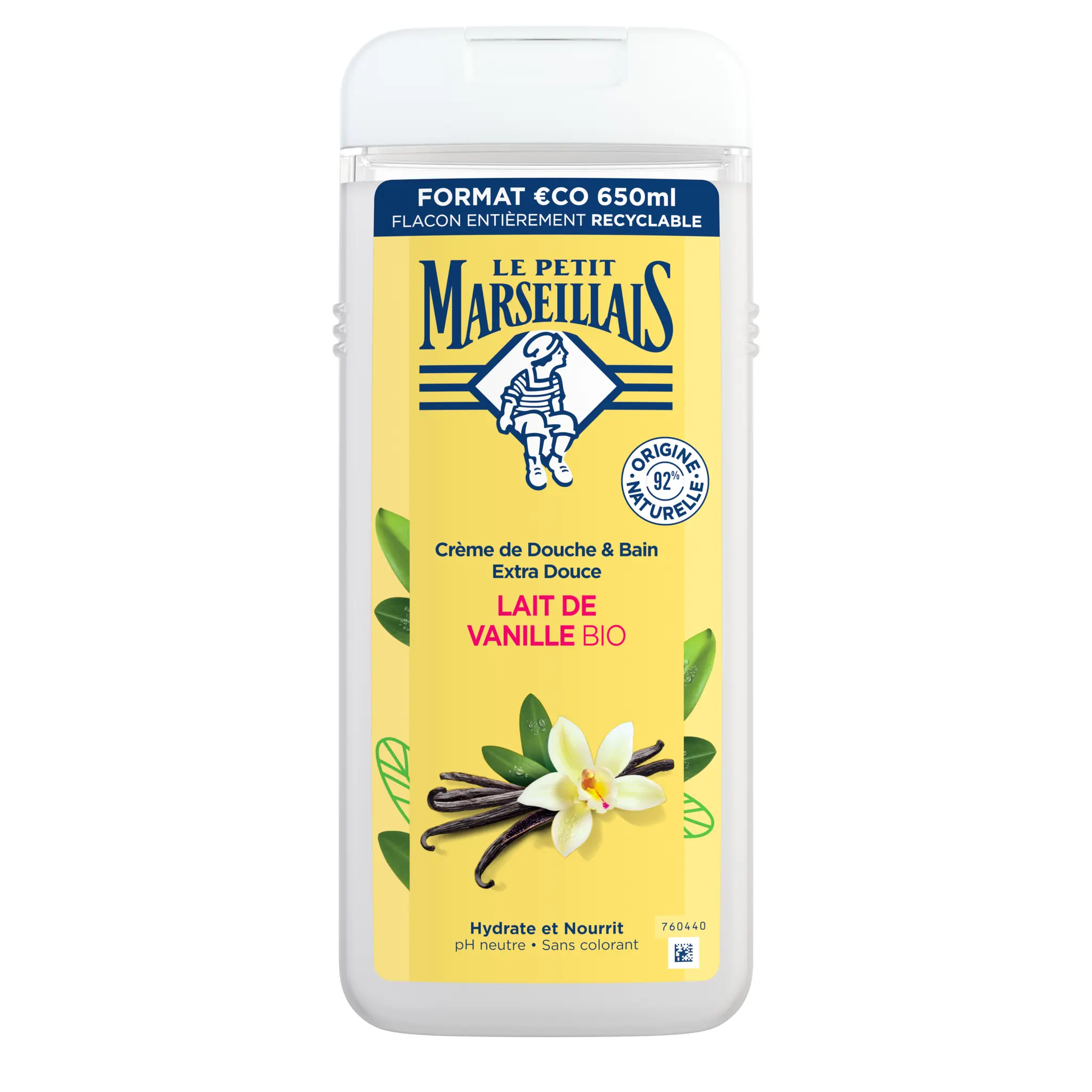 LE PETIT MARSEILLAIS Crème de douche extra douce lait de vanille bio