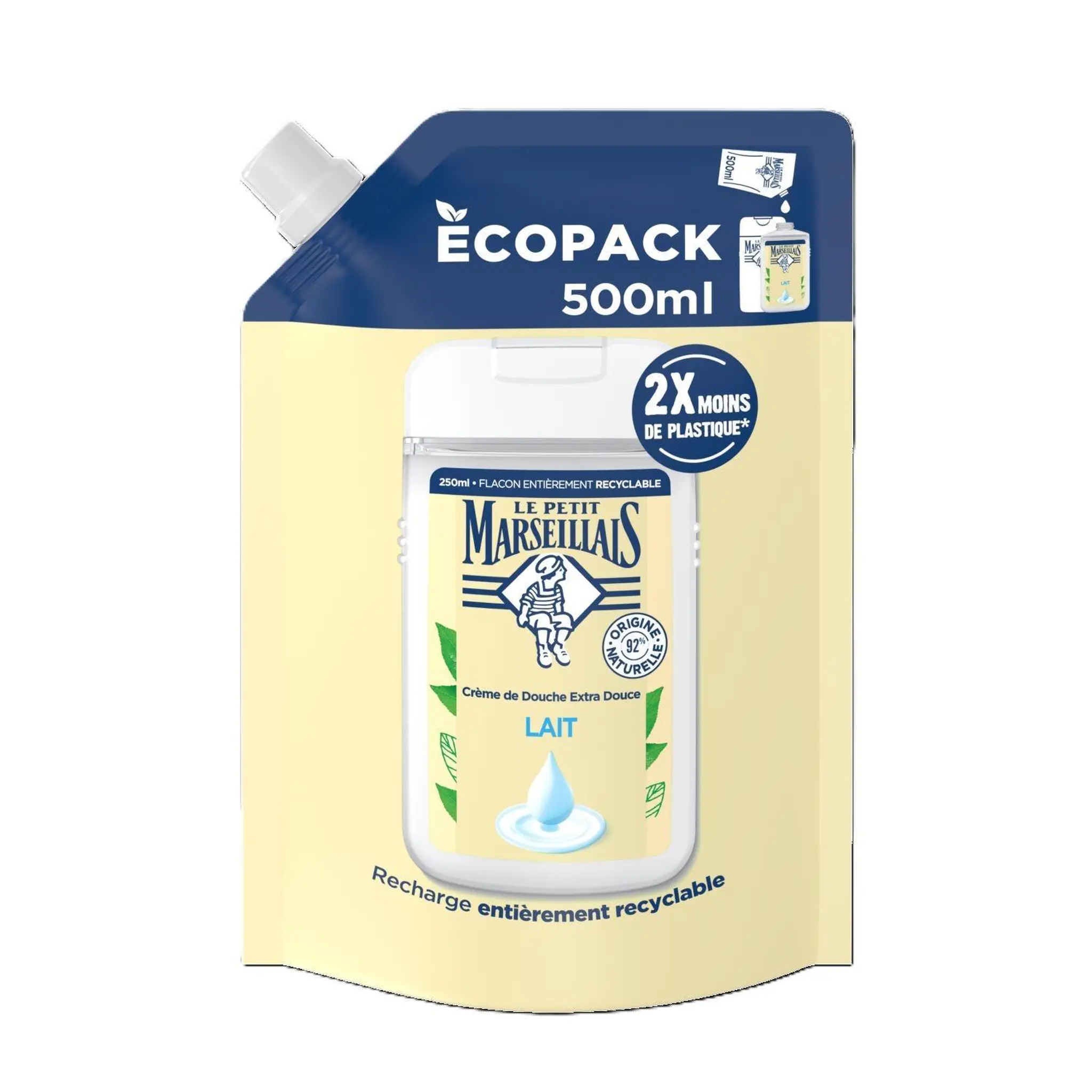 LE PETIT MARSEILLAIS Recharge crème de douche extra douce lait