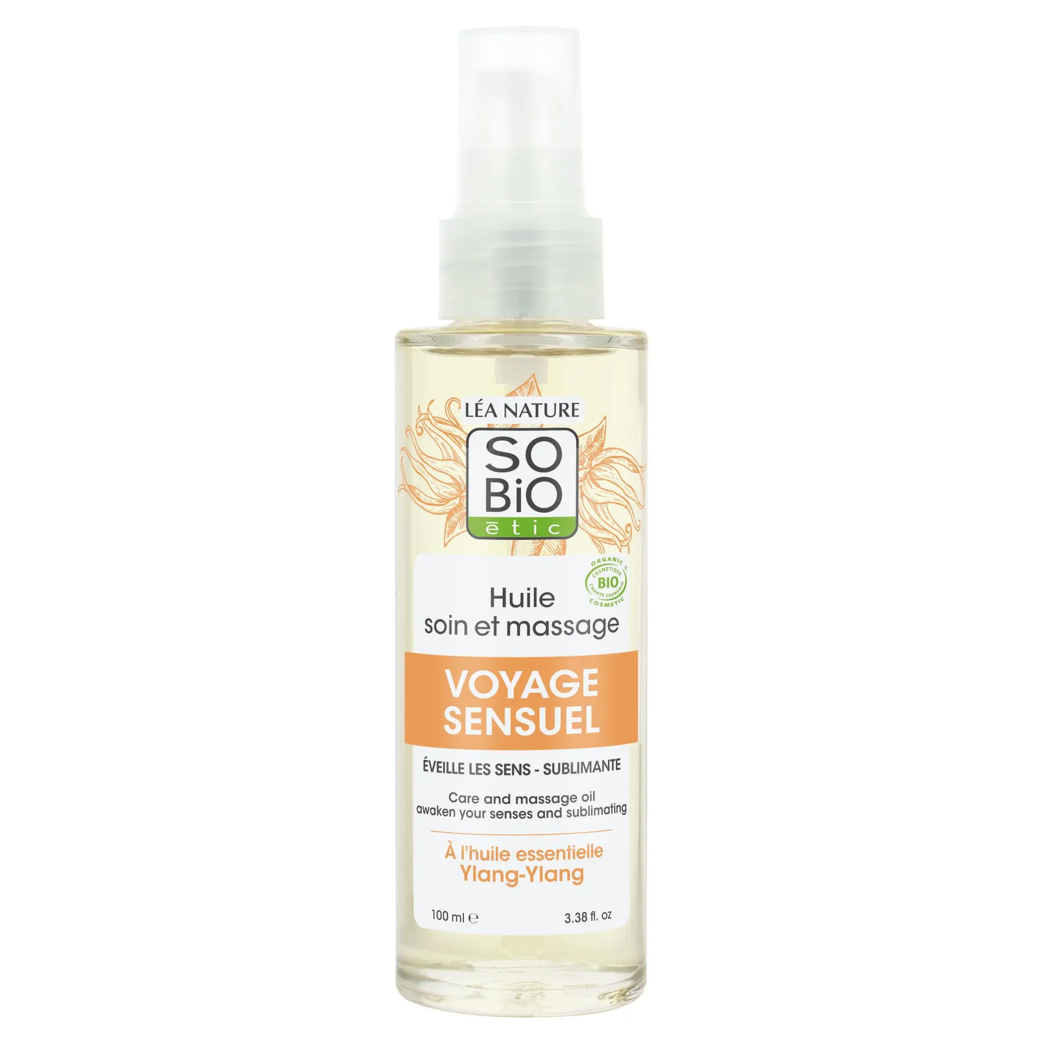 SO BIO ETIC Voyage Sensuel Huile de soin et massage bio à l'huile essentielle ylang-ylang