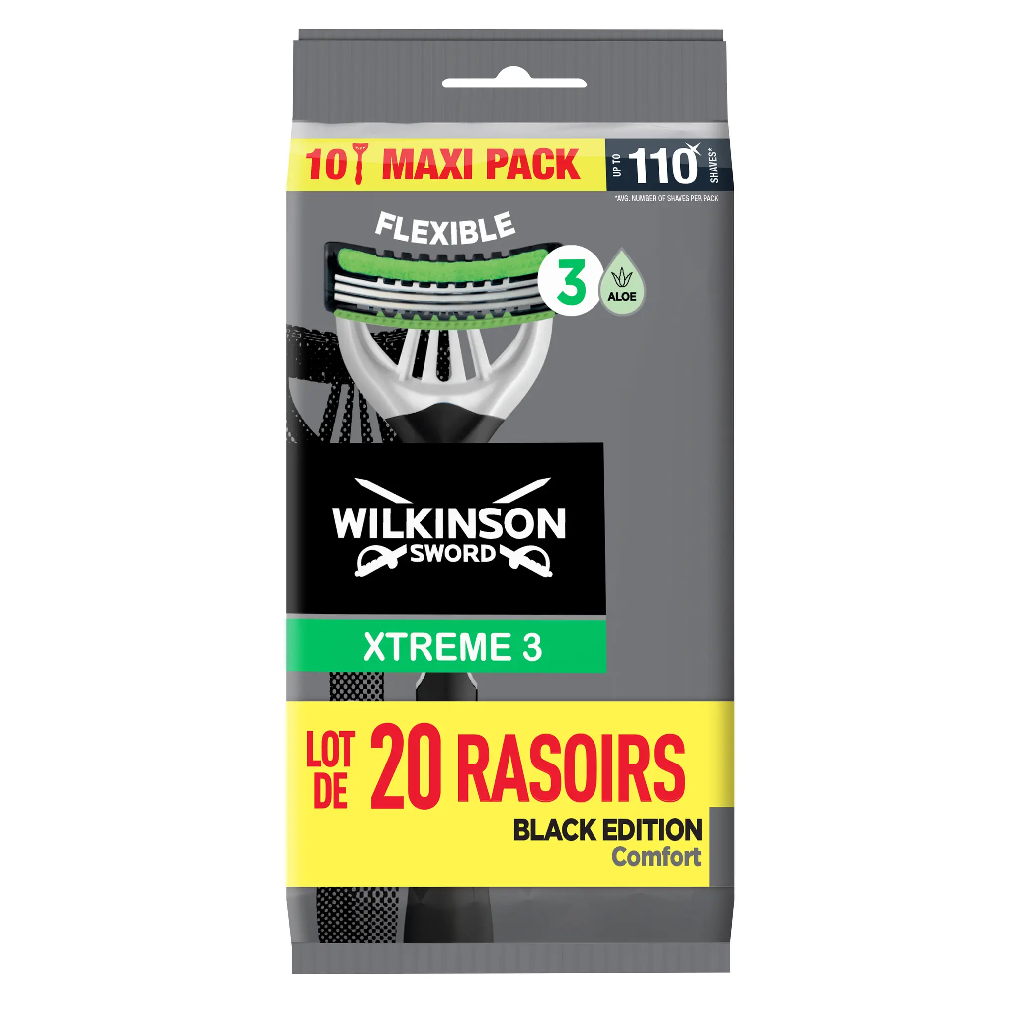 WILKINSON Xtreme 3 Rasoirs jetables black édition