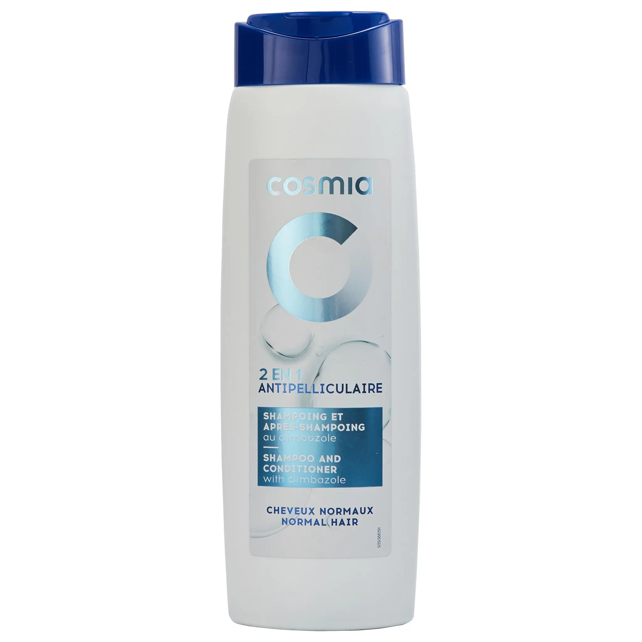 COSMIA Shampoing et après-shampoing 2 en 1 antipelliculaire pour cheveux normaux