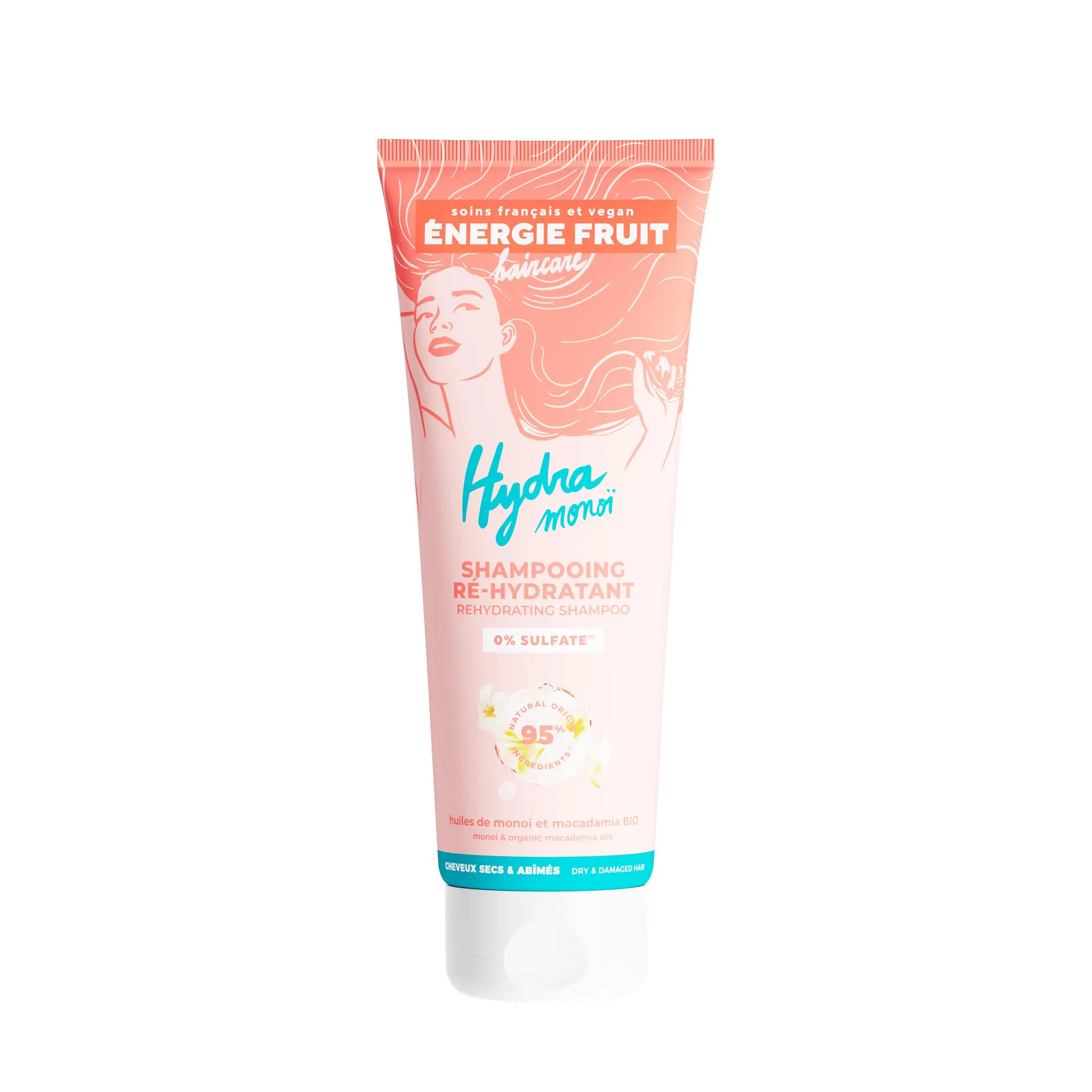 ENERGIE FRUIT Shampooing vegan monoï & macadamia bio cheveux abîmés