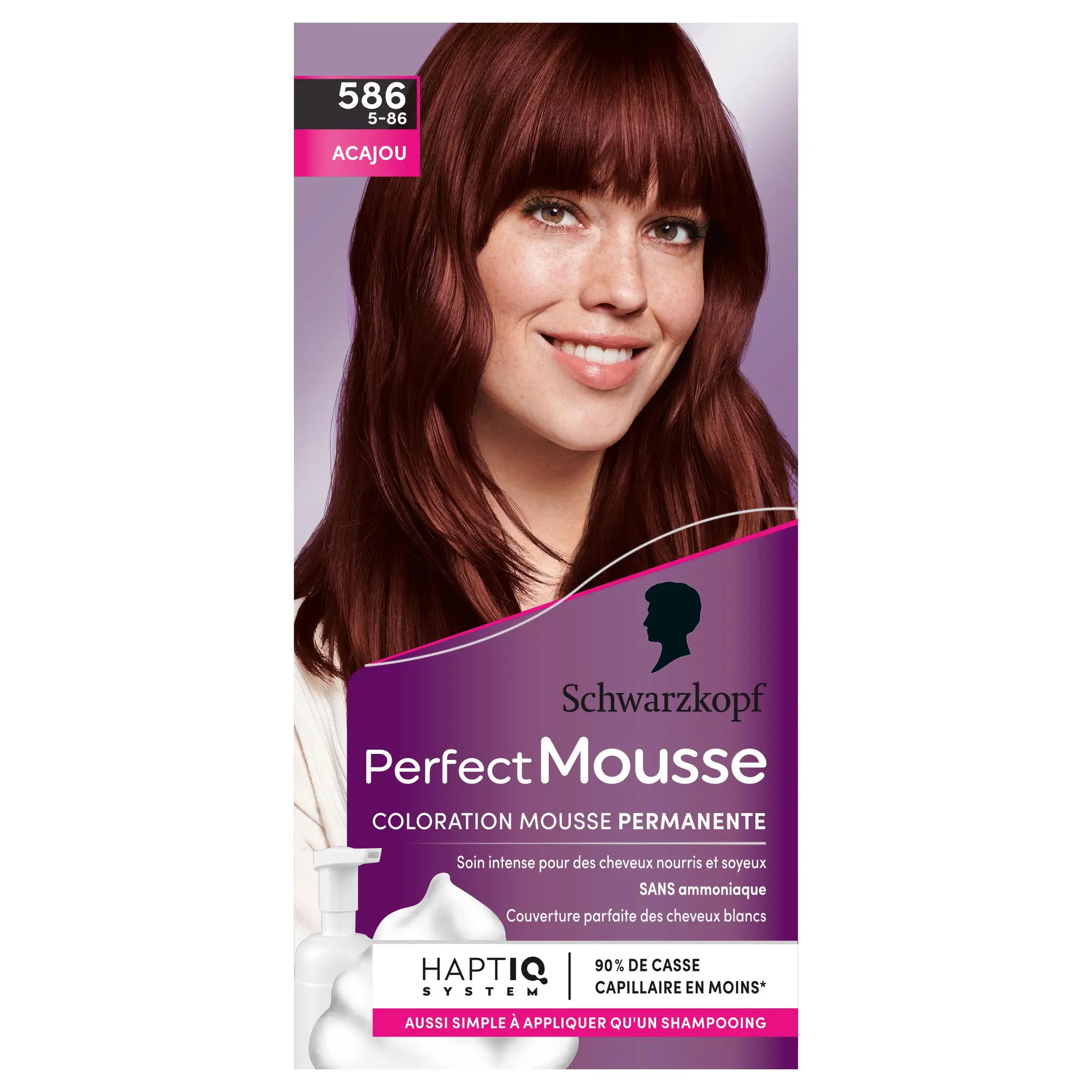 SCHWARZKOPF Perfect mousse coloration permanente 586 acajou mahonie