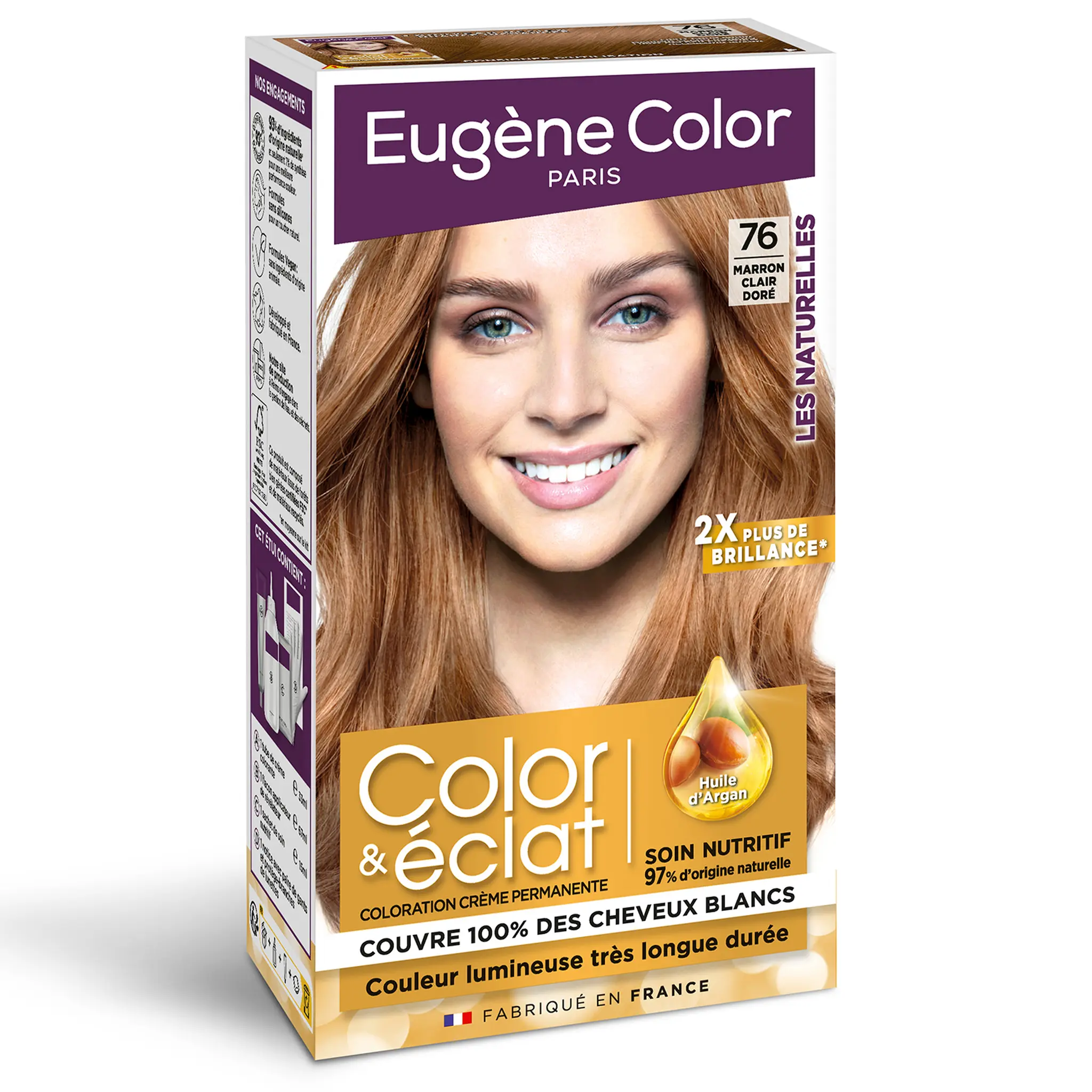 EUGENE COLOR Les Naturelles marron clair doré n°76