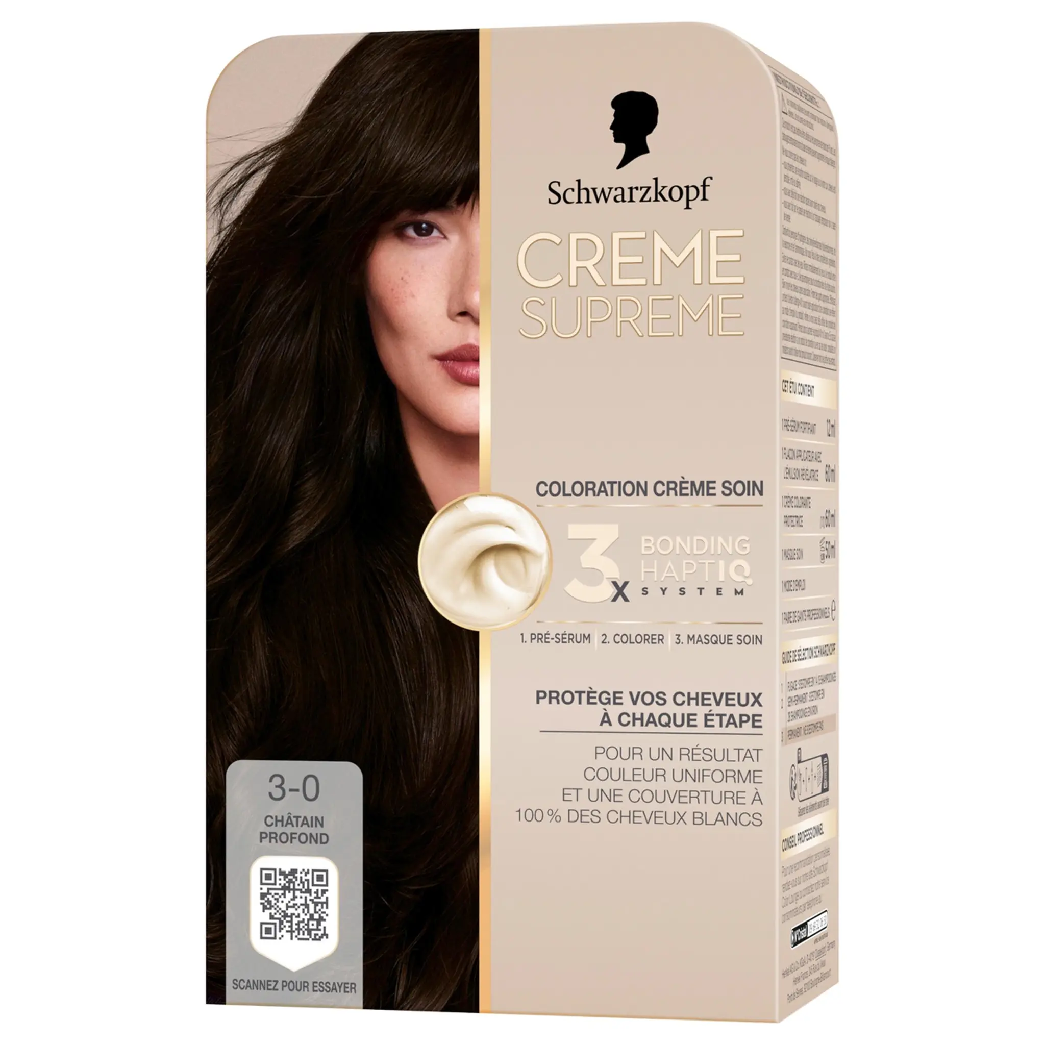 SCHWARZKOPF Crème Suprême Coloration 3.0 châtain profond