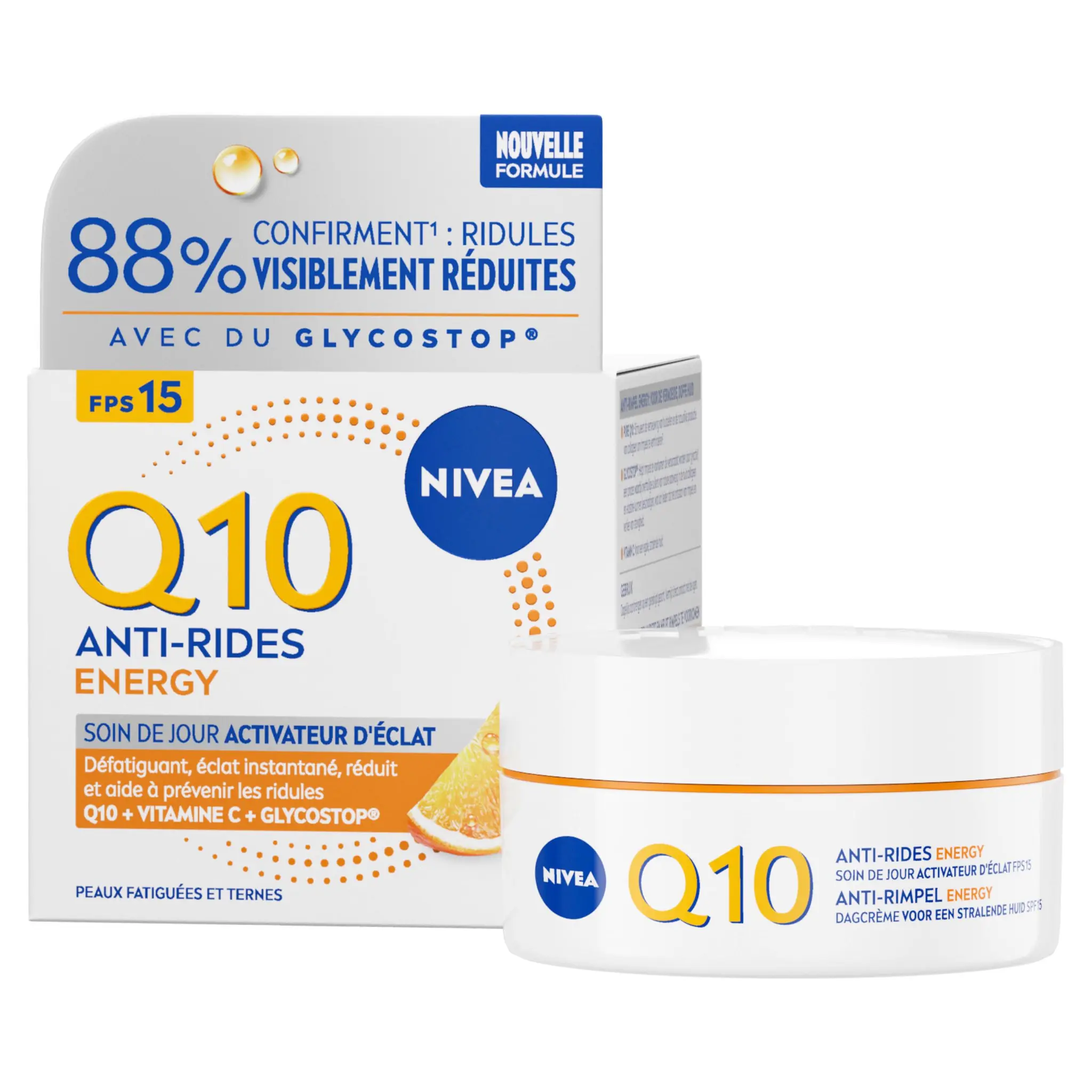 NIVEA Q10 Anti-Rides Energy soin de jour activateur d'éclat FPS15 peaux fatiguées et ternes