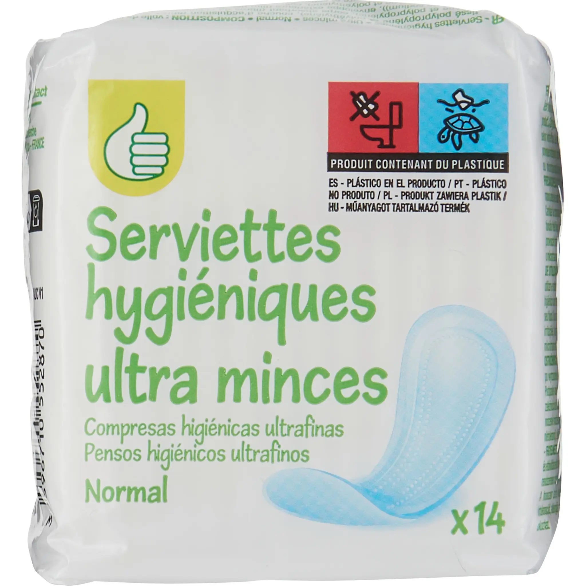 POUCE Serviettes hygiéniques ultra mince