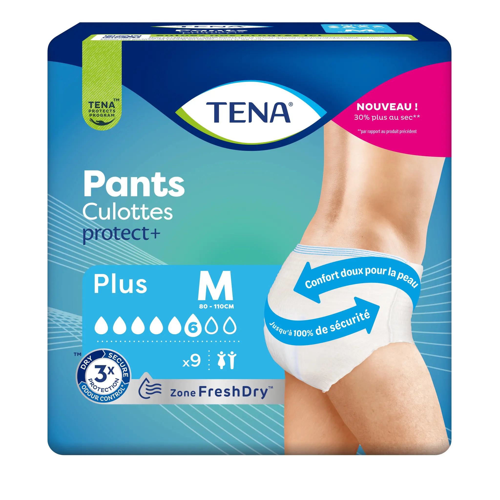 TENA Pants culottes protect+ niveau 6 taille M