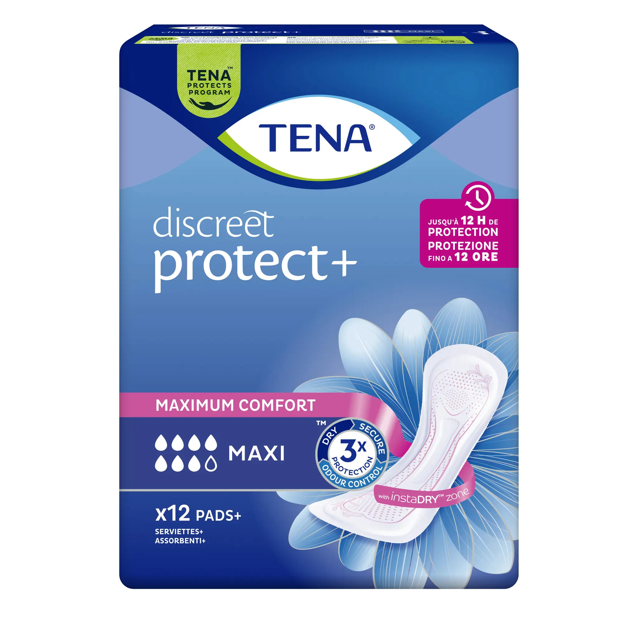 TENA Discreet protect + Serviettes hygiénique incontinence maxi
